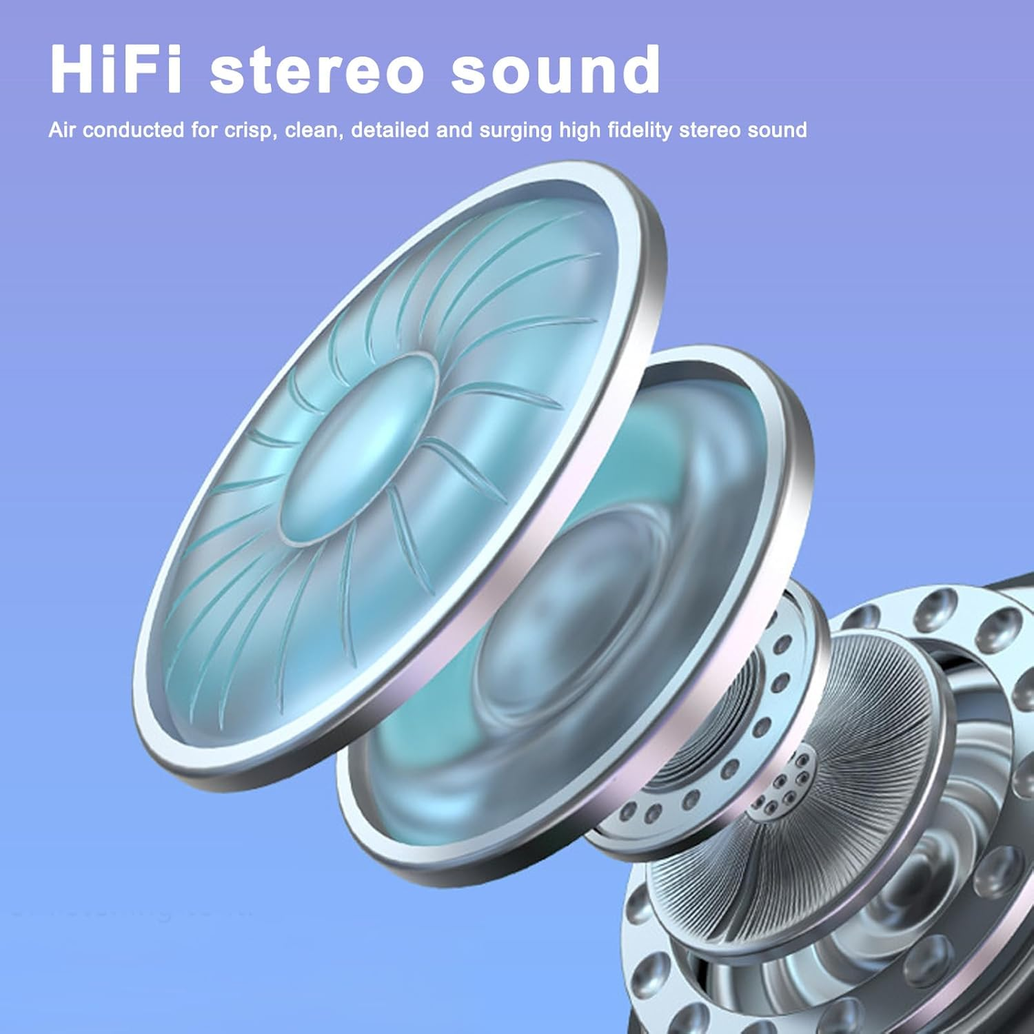 YUEHISY Open Ear Bone Conduction Sport Headphones, Headphones Sweat Resistant Wireless Earphones for Workouts and Running, for Father Is Day for Gifts, Ect (White) image number 3