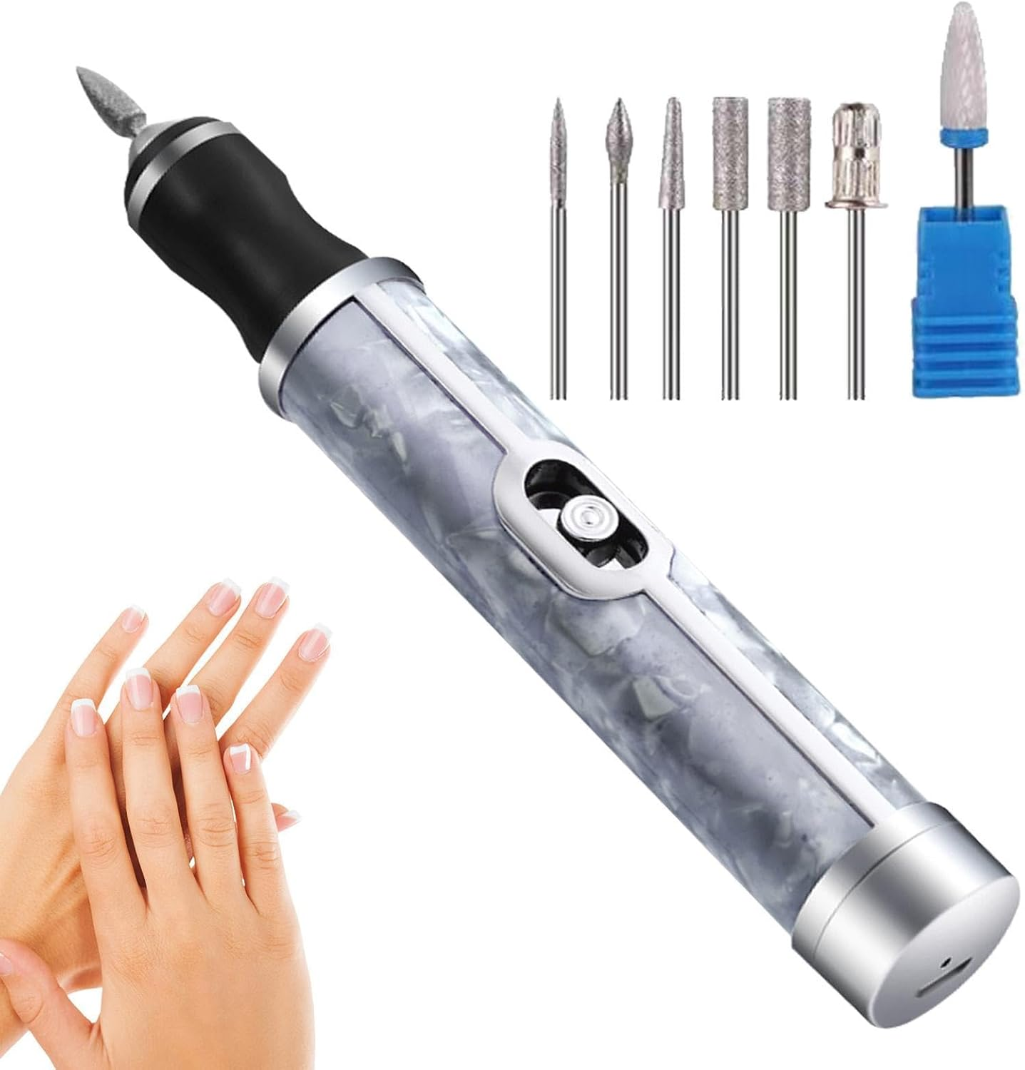 4 Speeds Electric Nail File - Toenail Grinder Thick Toenail Humans | Nail Grinder Manicure Tool | Cordless Speeds Professional Nail Removing | Electric Nail Drill | Nail Grinder for Human