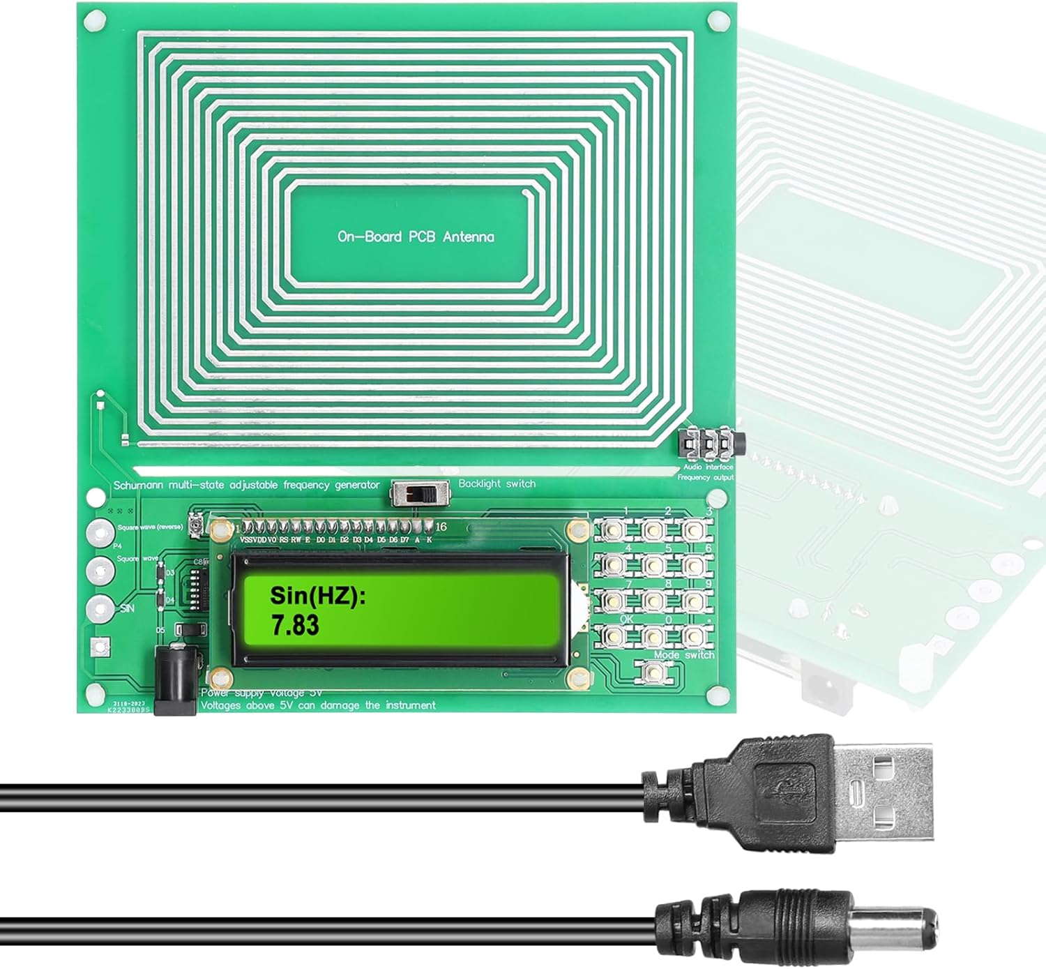 Namolit Adjustable 0.001Hz-200Khz 7.83HZ Schumann Resonance Ultralow Frequency Pulsewave Generator Audio Resonator image number 1