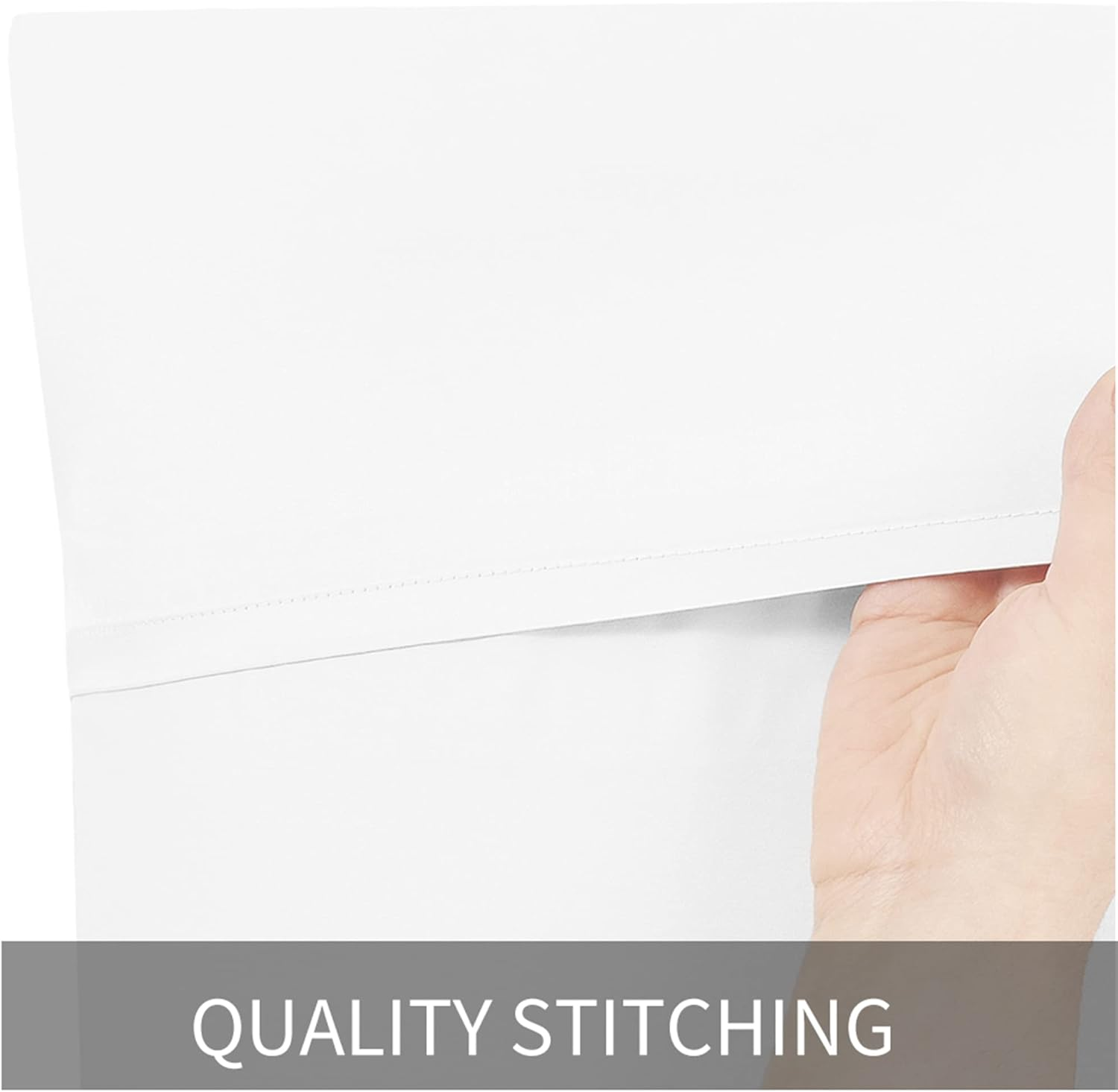 Bamboo Pillow Cases Set of 2 - Cooling Pillowcase 2 Pack with Envelope Closure, Cool Chill & Breathable Pillow Case (20"X30"-Pillowcase(2Pc),White) image number 6