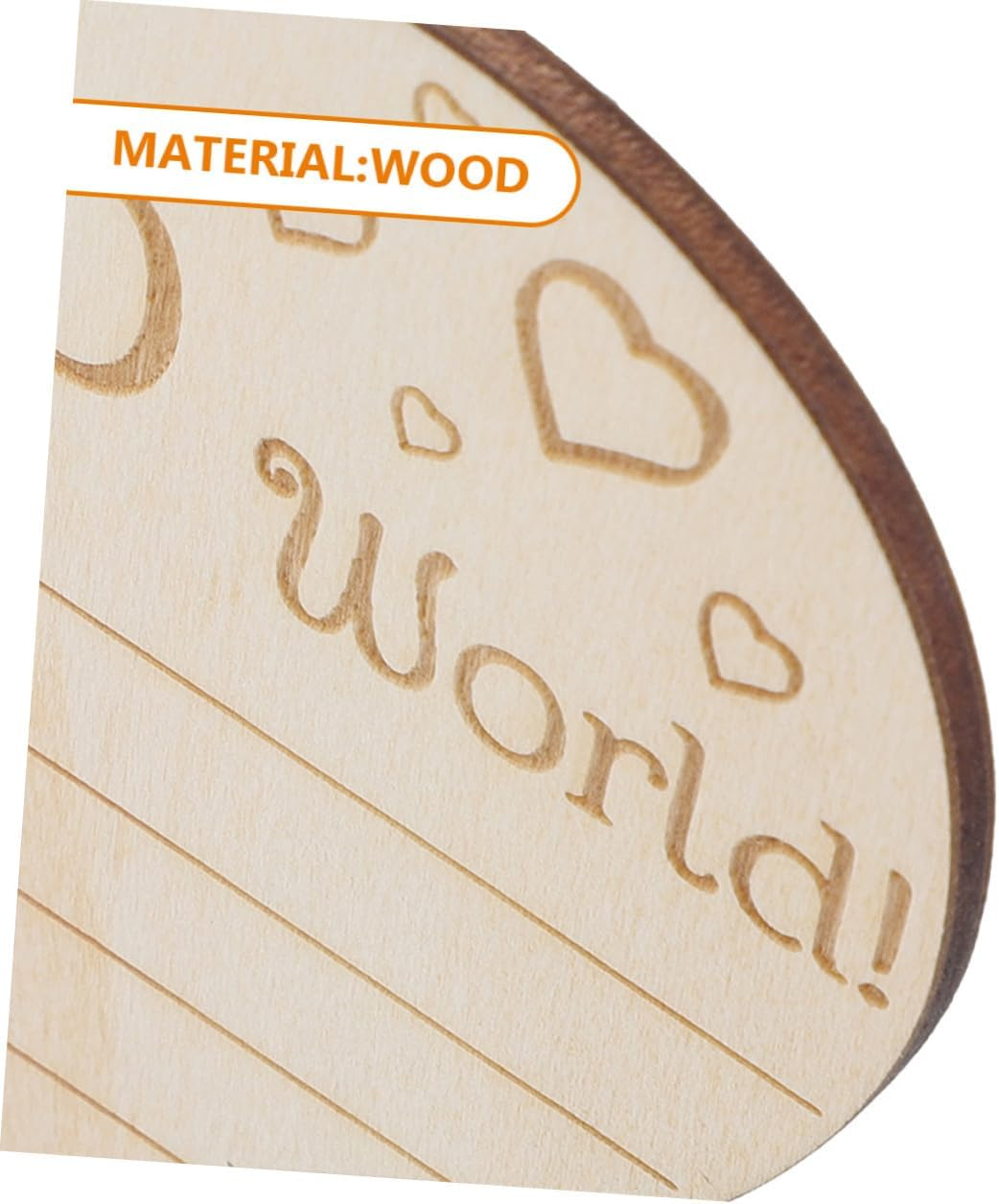 4Pcs Wooden Newborn Announcement Sign Heart Shape Name Sign for Photography Props Nursery Decoration Unique Milestone Keepsake