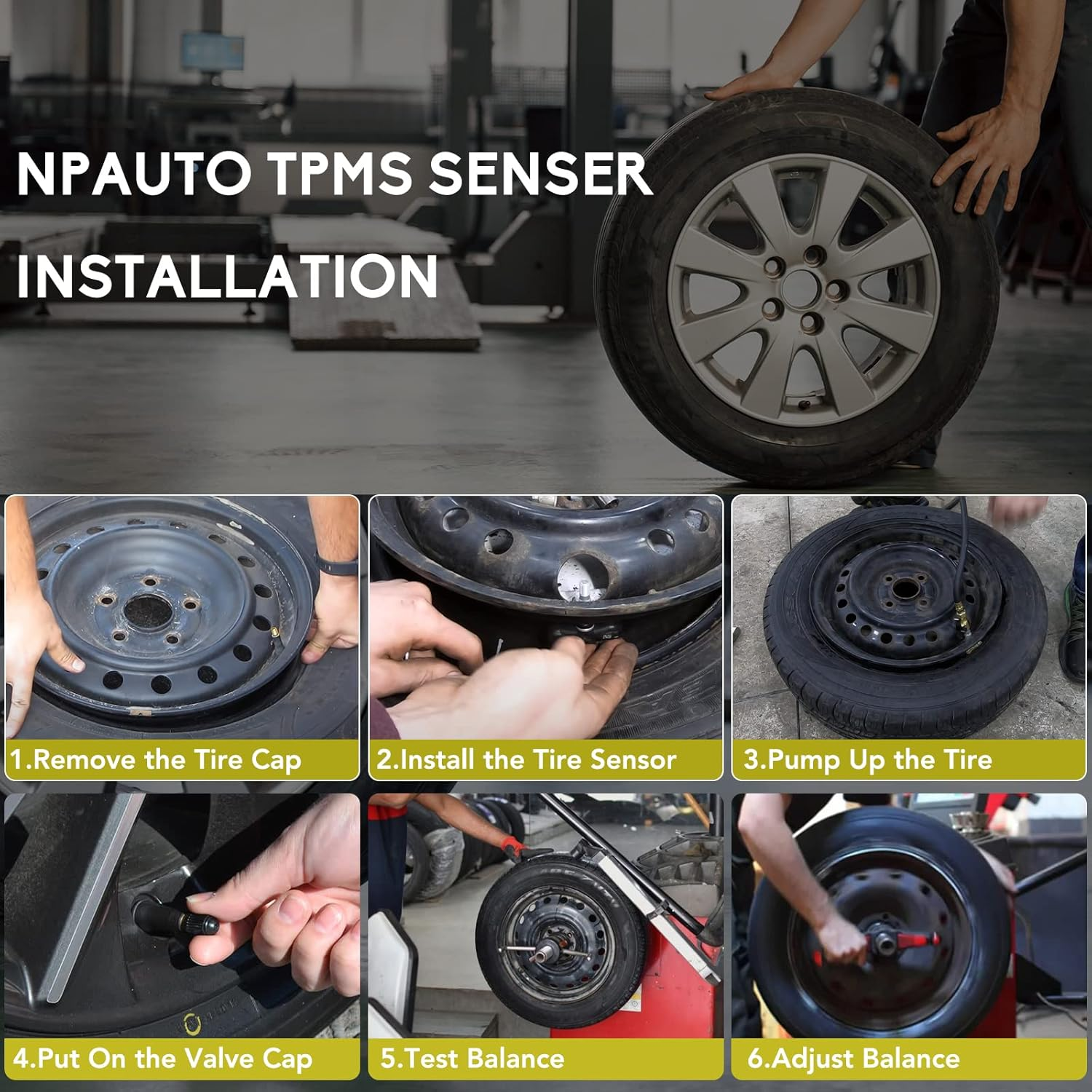 56029398AB TPMS Sensors Replacement for Chrysler Jeep Fiat Dodge Ram, Fits Charger Challenger Grand Cherokee Wrangler Tire Pressure Monitoring System OE#68142397AA 68241067AA 68241067AB 433Mhz, 4Pcs image number 3