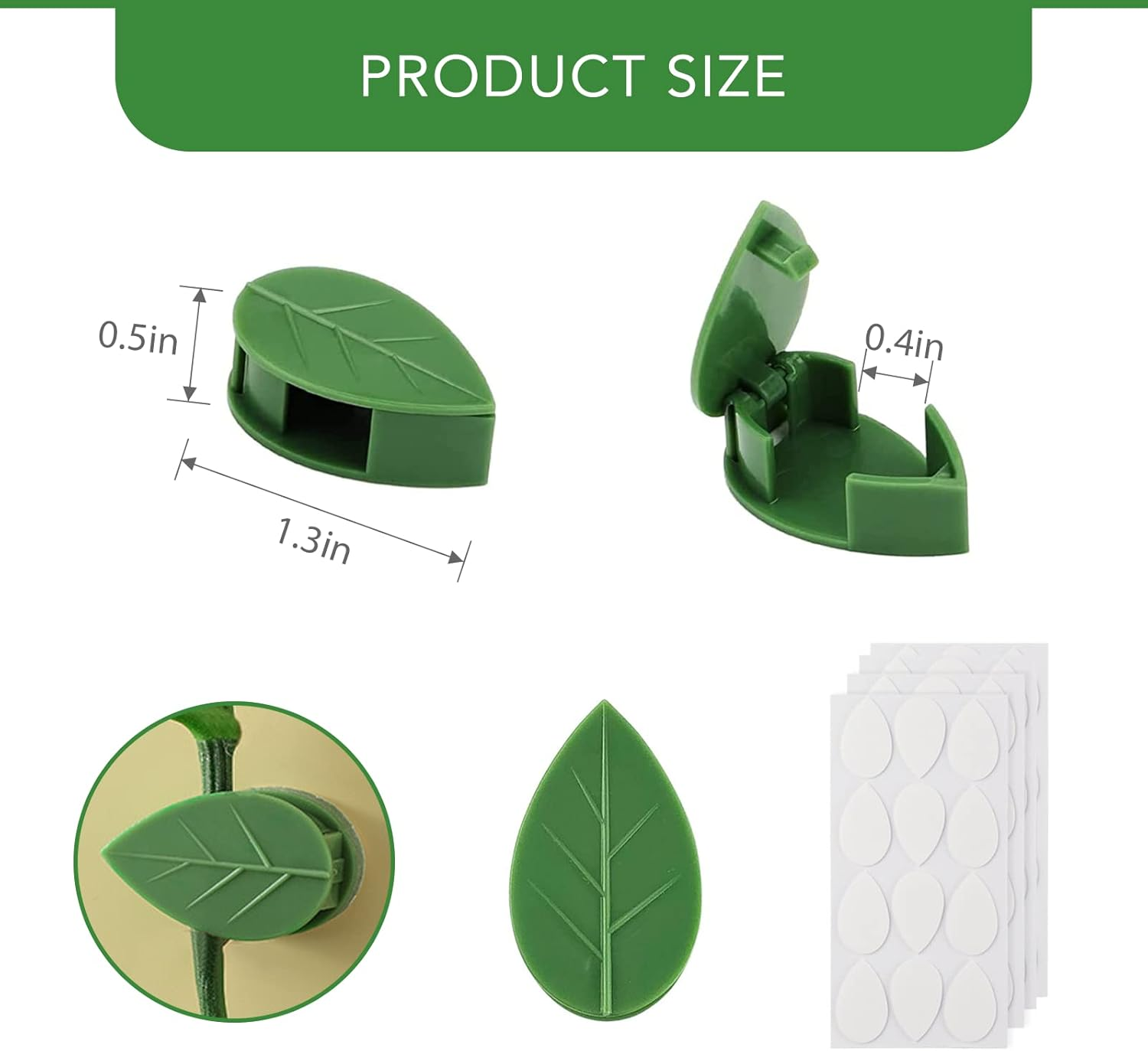 Plant Climbing Wall Fixture Clips 40 Pcs, Garden Vegetable Plant Support Binding Clip Invisible Wall Vines, Self-Adhesive Clips Plant Vine Traction for Indoor Outdoor Decoration image number 2