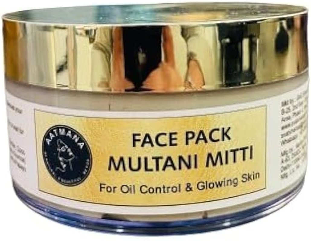 AATMANA Indian Healing Clay Face Pack | Skin Firming | Natural Skin Care Tightens Skin for Healthier Complexion -250 Grams