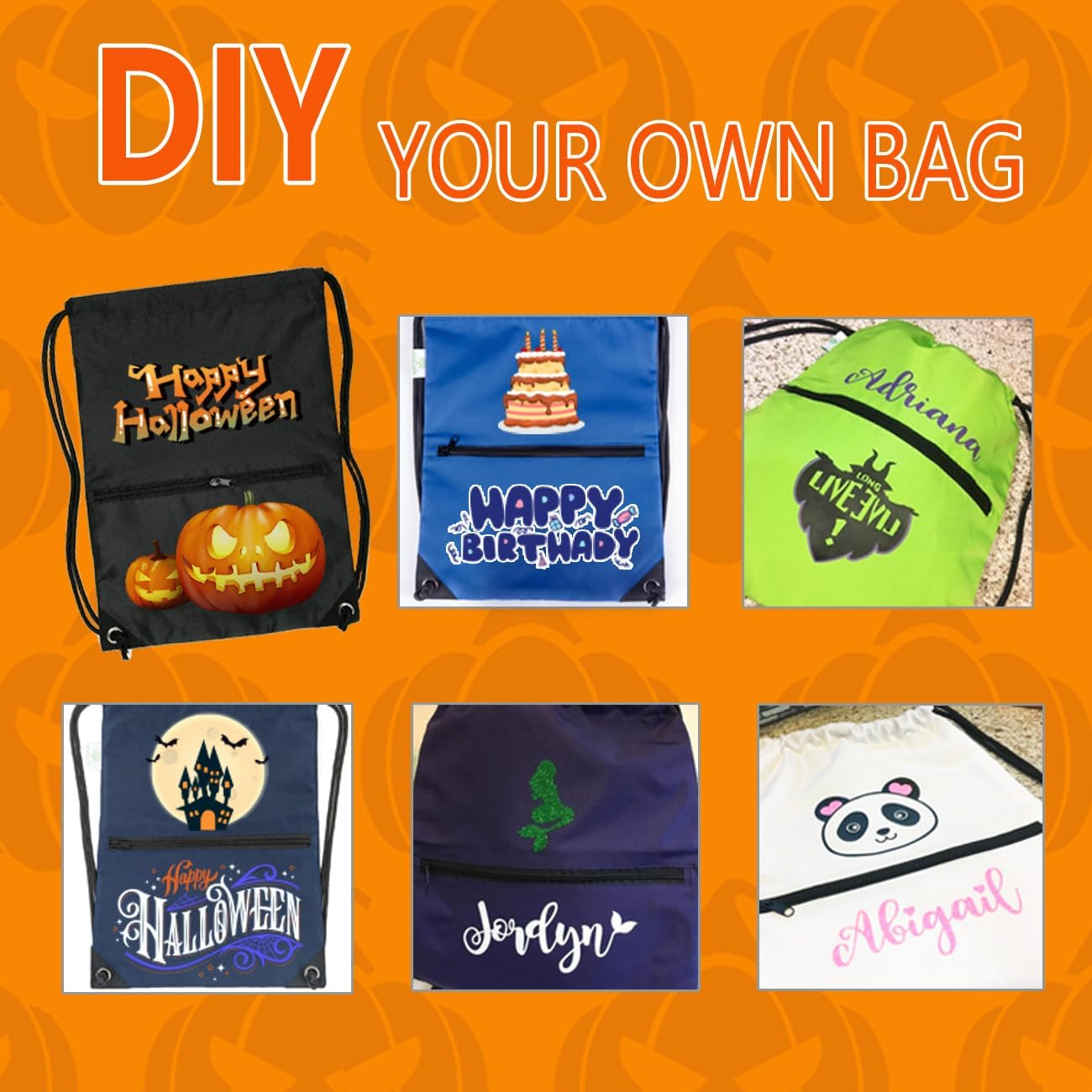 HOLYLUCK Men & Women Sport Gym Sack Drawstring Backpack Bag (White, Purple, Burgundy,Black,Navy Blue,Red,Blue) - Ablack image number 3