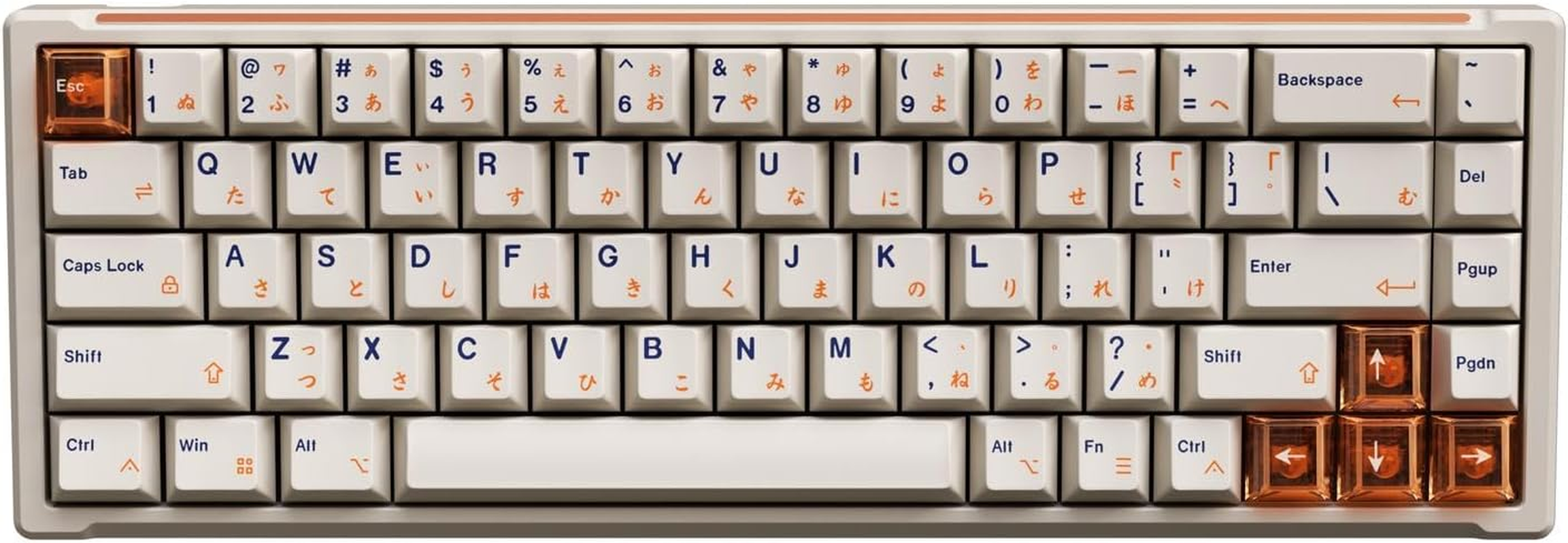 LUMINKEY Magger 68 HE Magnetic Switch Keyboard Professional, 68-Key Layout, 8000Hz Polling Rate, Black/Champaign Gold/Milky White (Milky White)