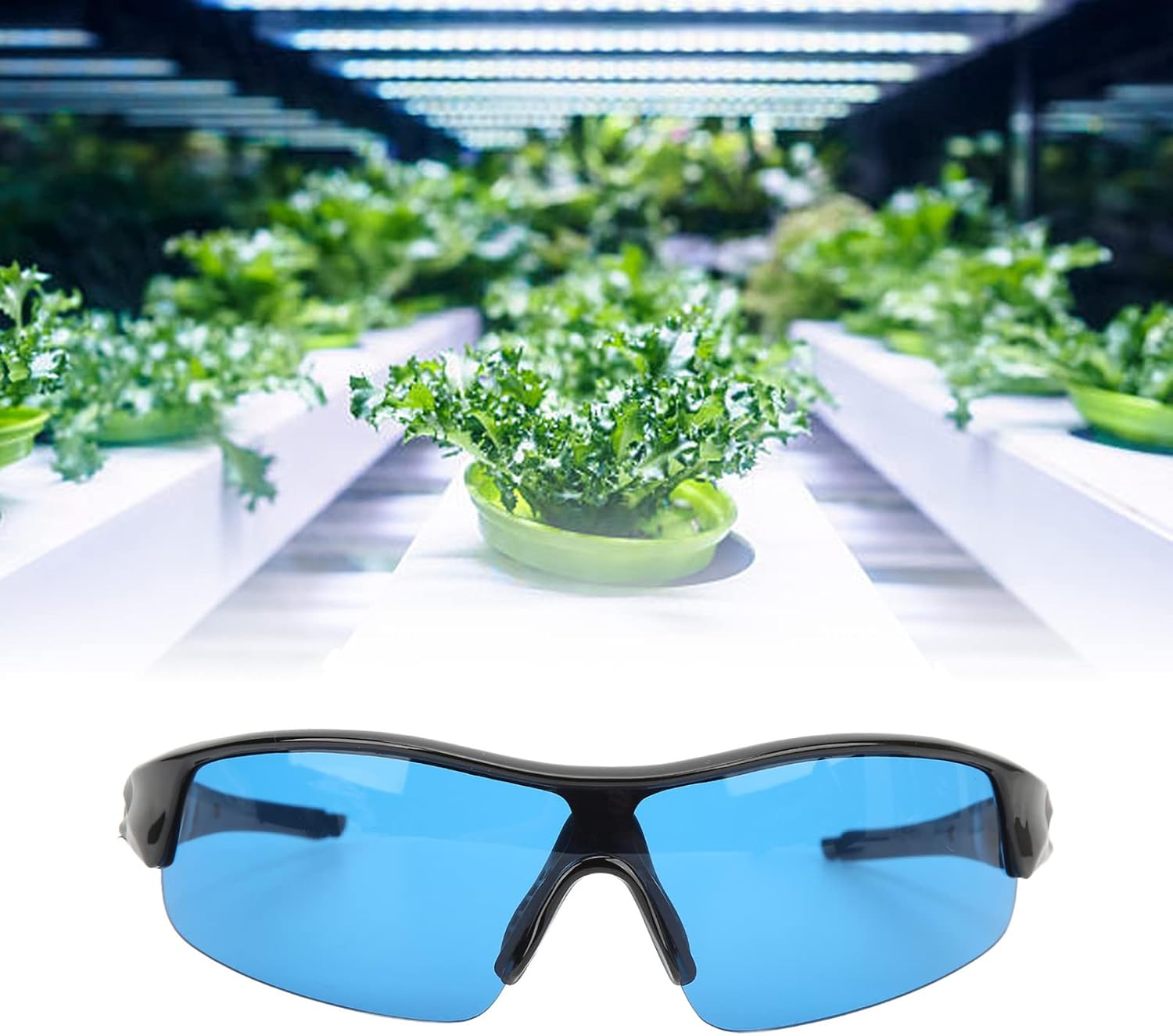 Grow Room Glasses, Indoor Hydroponics LED Grow Light Glasses with HPS Blocker Lenses & Glasses Case, for UVA/UVB Blocking in Grow Tents Hydroponics, UV Protective Goggles image number 4
