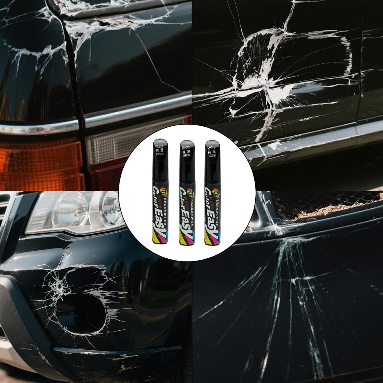 3Pcs Car Scratch Remover, Quick and Easy Touch up Paint Pen, Effective Car Scratch Remover Pen, Repair Scratches and Paint Damage, Suitable for Bicycles, Motorcycles, Cars, Trucks and Recreational Vehicles(Black) image number 4