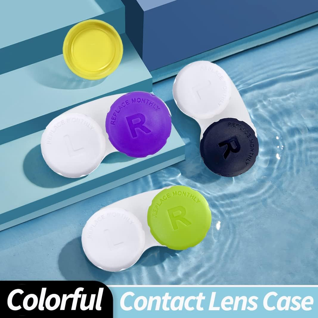 Case for Contact Lens, Travel Daily Use 3 Pack Orange