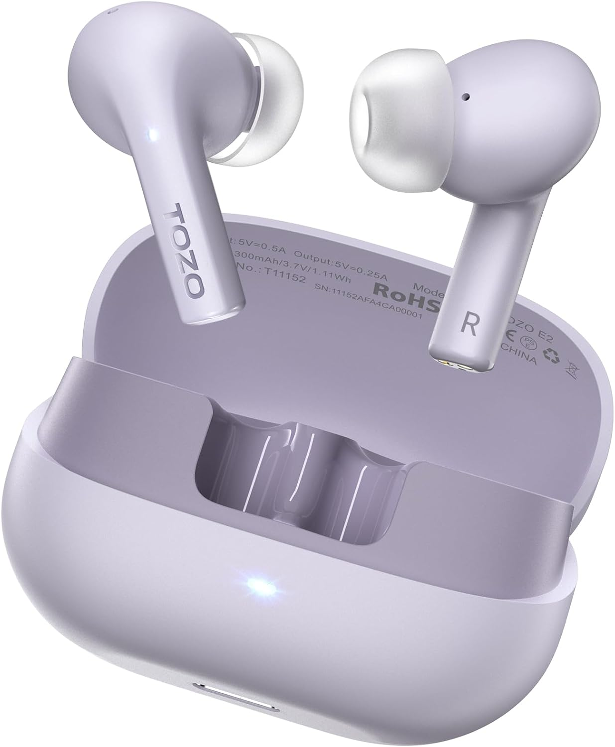 TOZO New E2 Wireless Earbuds with Call Noise Cancellation, App Customize 32 Eqs, 10Mm Drivers Powerful Bass, 30H Playtime, 2 Mics for Clear Calls, Bluetooth 5.3 Headphones, Comfort Fit In-Ear Headset