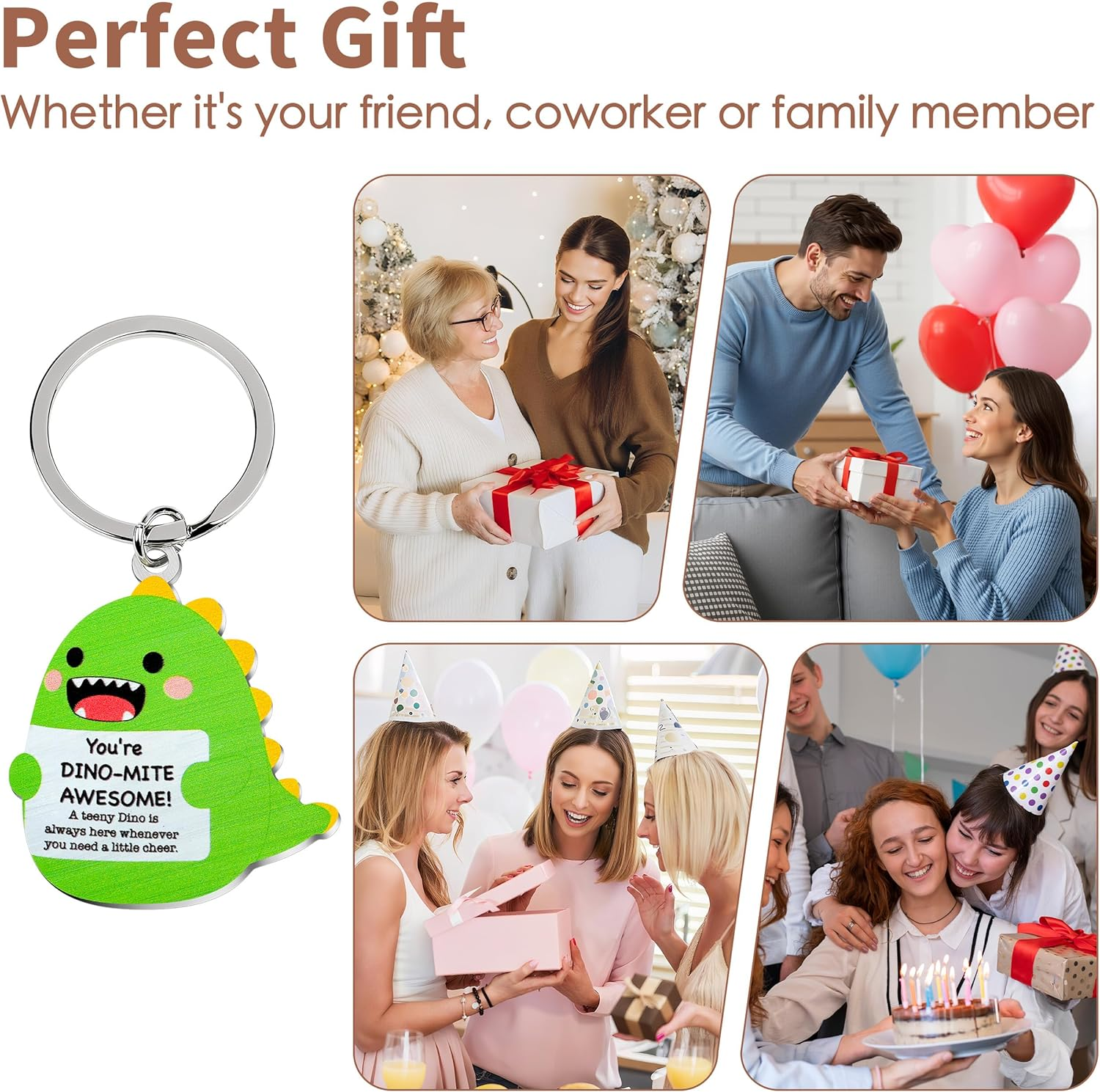 Titanape Keyring Gifts for Women Girls Daughter Best Friends Niece, Inspirational Animal Keyrings Keychains Lover Present for Christmas Birthday Easter Gift, Backpack Car Keys Accessories - Cute Capybara, Brown image number 6