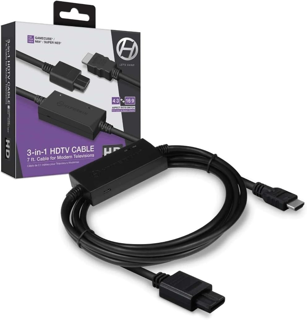 Hyperkin 3 in 1 HDTV Cable for Super NES / N64 / Gamecube image number 1