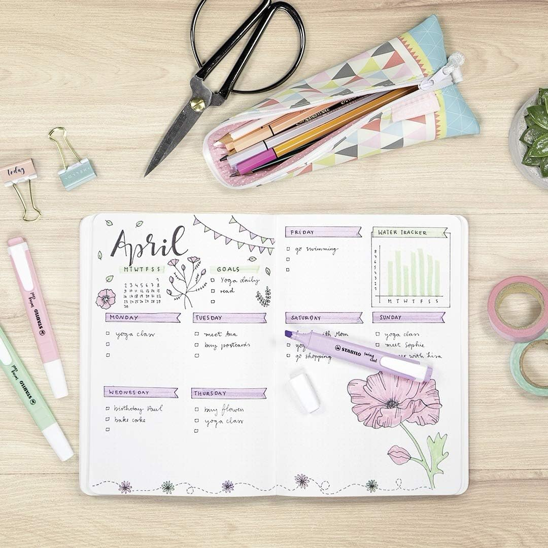 STABILO Swing Cool Pastel Highlighter - Wallet of 6 Assorted Colours image number 5