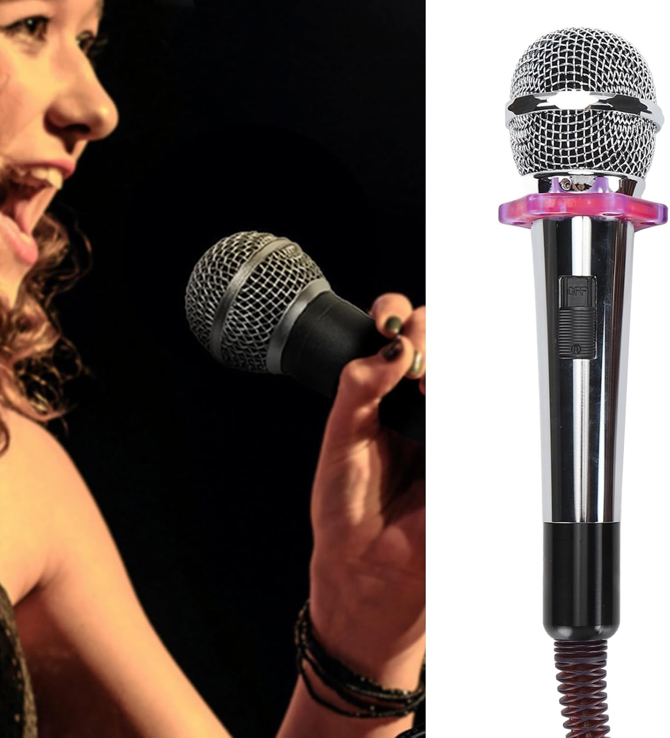 Wired Microphone for Karaoke, Cardioid Dynamic Moving Coil Microphone, Handheld Vocal Mic with on and off Switch, 3 Pin XLR Plug-In Microphone for Speaker, AMP, Mixer (#1) - 2 image number 6