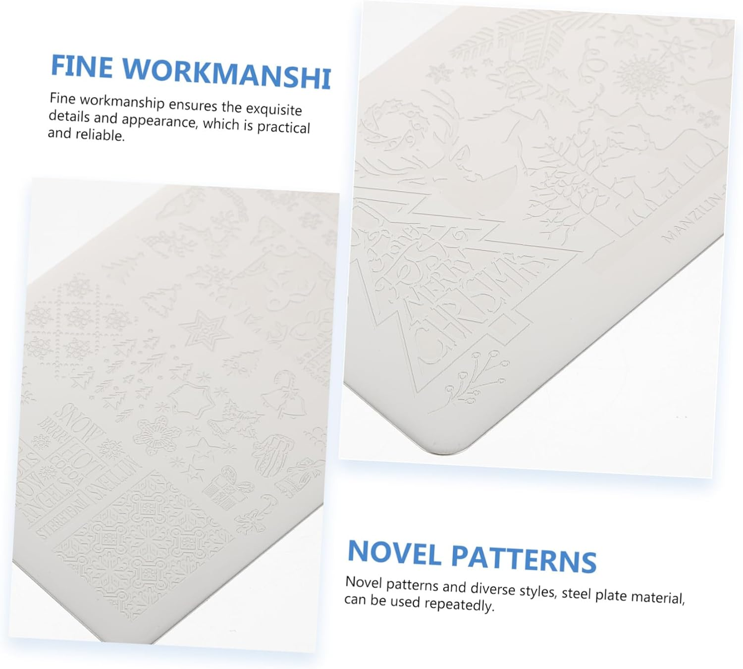 VALICLUD 5Pcs Christmas Snowflake Nail Art Stamping Plates Practical Manicure Molds Durable Reusable Nail DIY Mold Accessories for Stylish Holiday