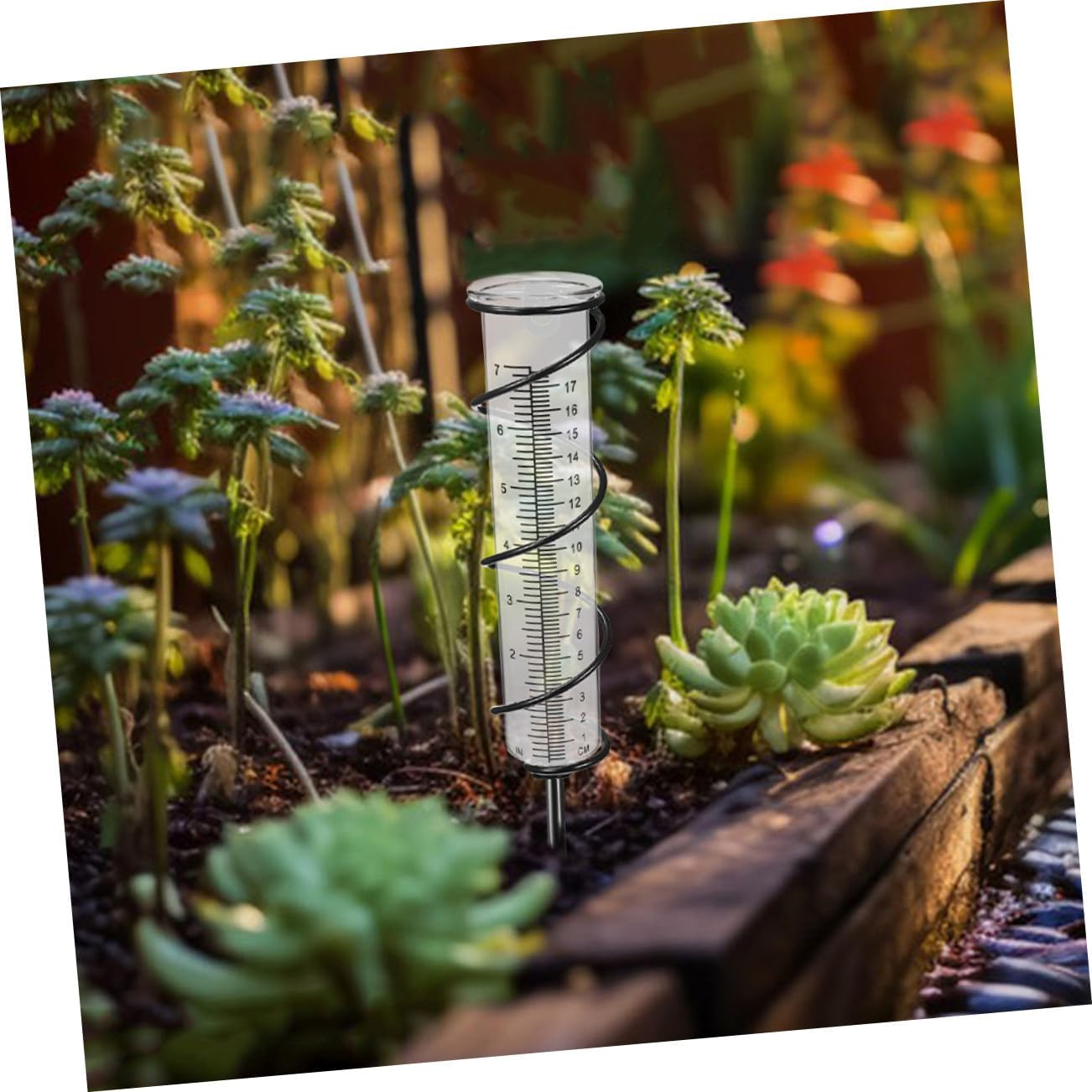 2Pcs Freeze Plastic Rain Gauge Tubes with Clear Scale for Accurate Outdoor Rainfall Measurement in Garden Lawn image number 1