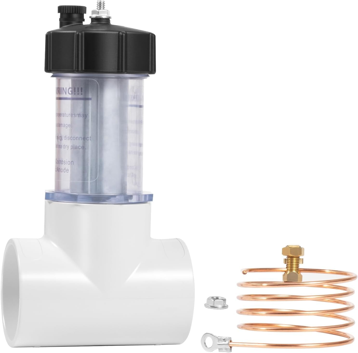 104-D Pool Inline Zinc Anode Replacement 2'' for Saltwater Pools &ndash; Anti-Corrosion Sacrificial Anode with Copper Wire (Fits 104D/104-D, Protects Metal Parts) image number 2