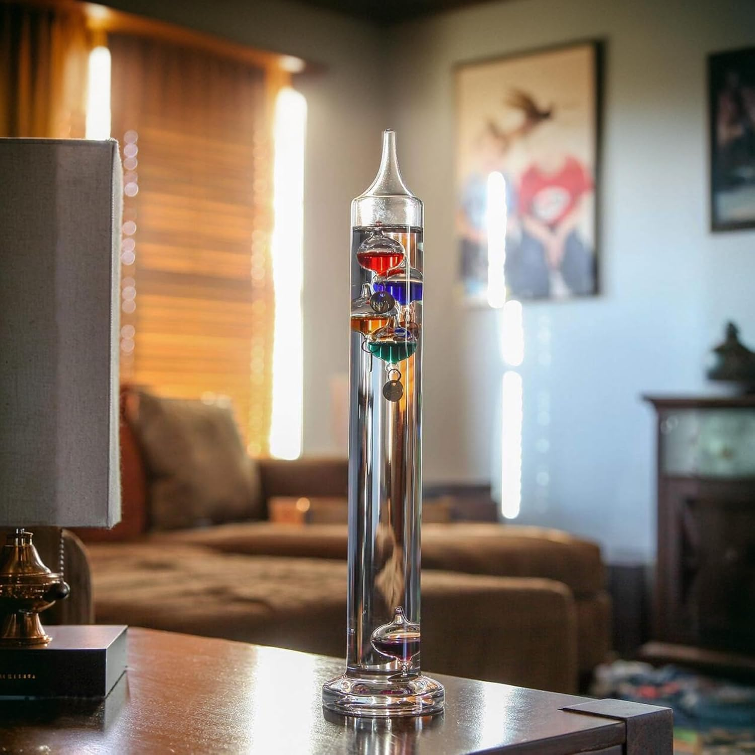Lily'S Home Glass Galileo Thermometer, a Timeless Design That Measures Temperatures from 64&ordm;f to 80&ordm;f, 5 Multi-Colored Spheres (11 Inches) image number 4