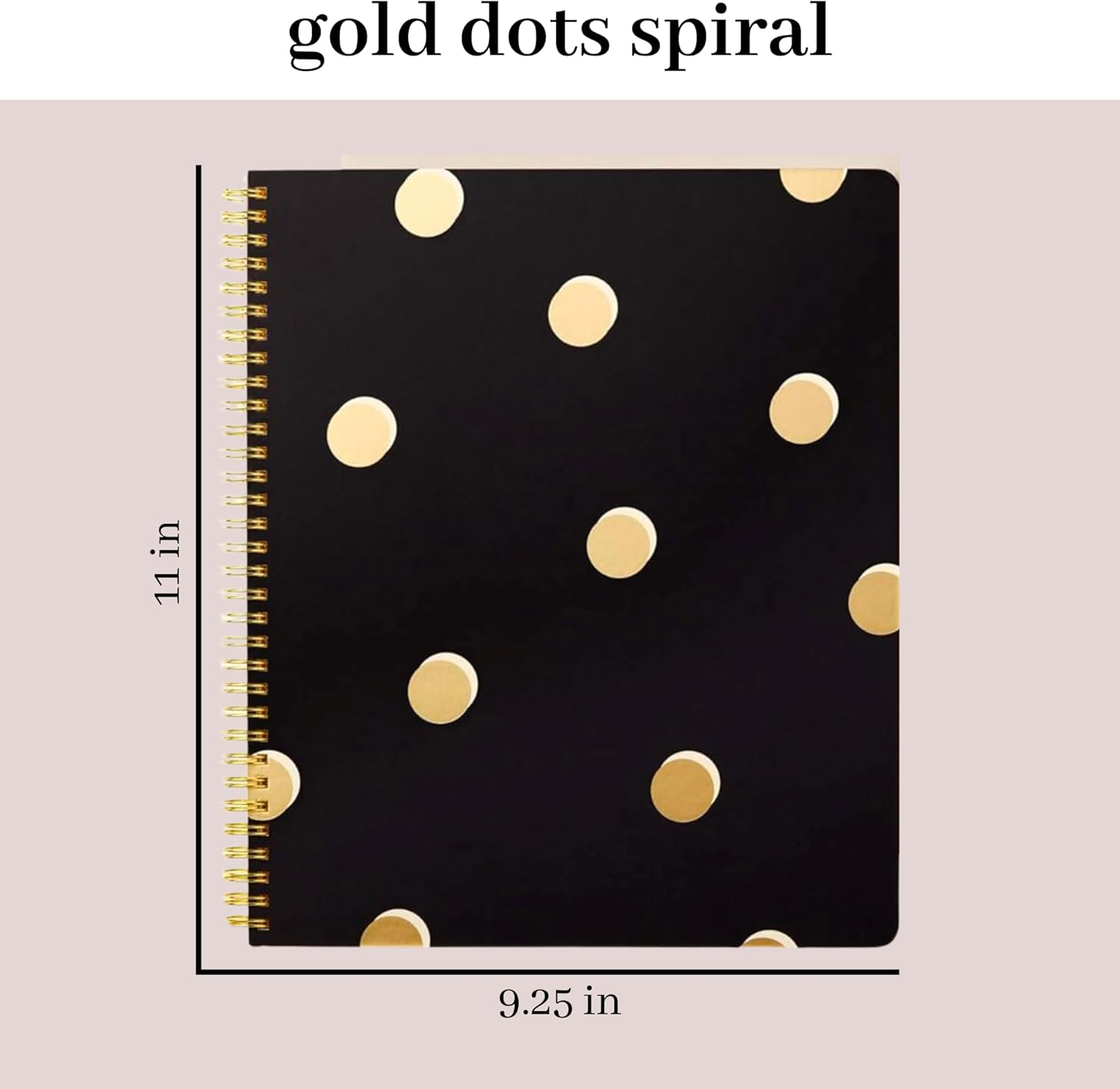 Kate Spade New York Large Spiral Notebook with 160 College Ruled Pages, Scatter Dot