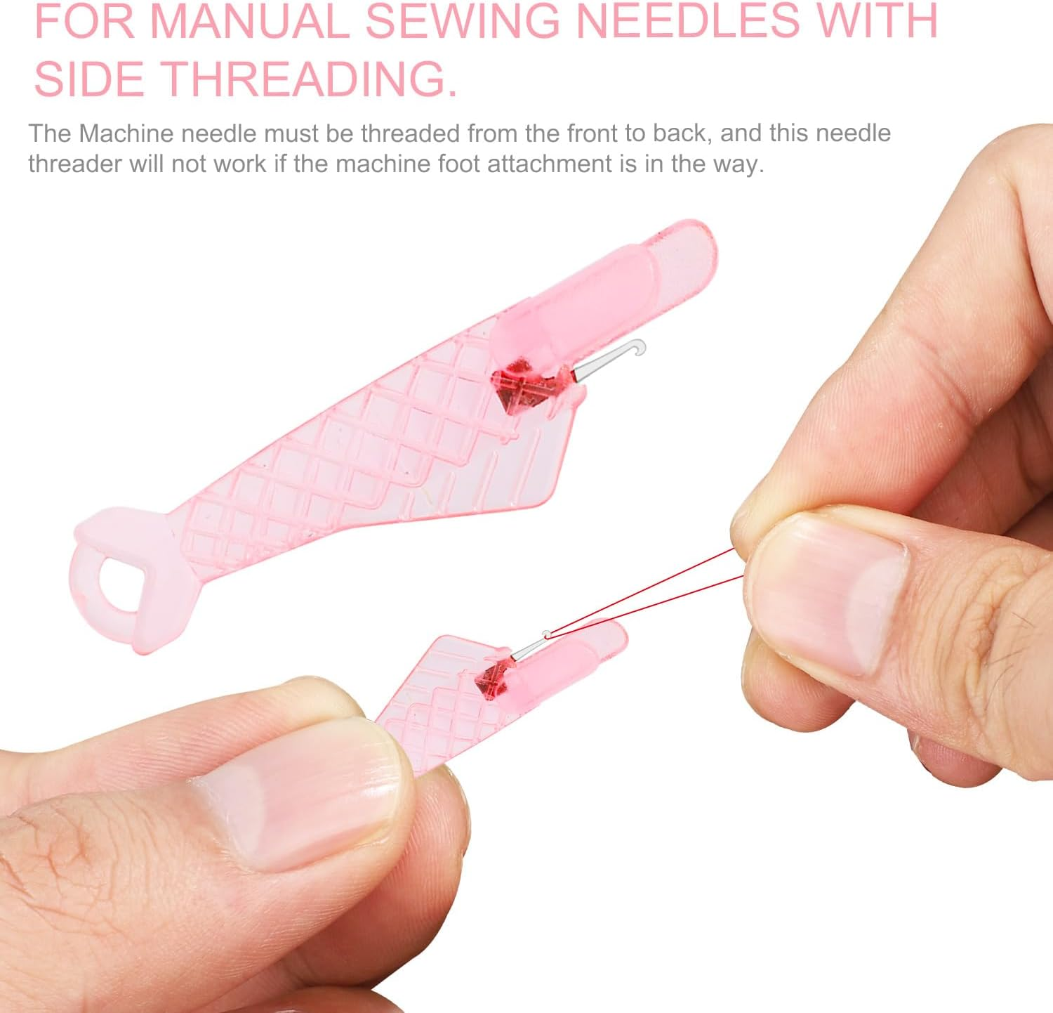 10Pcs Fish Mouth Sewing Machine Needle Threader, 2024 New Fish Type Needle Threader Automatic Sewing Needle Threader for Sewing Embroidery DIY Craft Supplies Accessories(Pink) image number 6