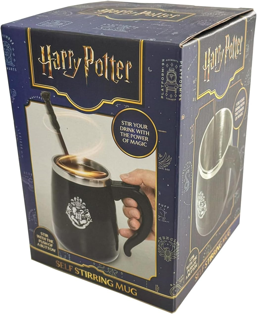 Harry Potter Mug with Magic Wand, Self-Stirring Mug, a Must for Muggles & Magicians, 350 Ml, Harry Potter Coffee Mug, Self-Stirring