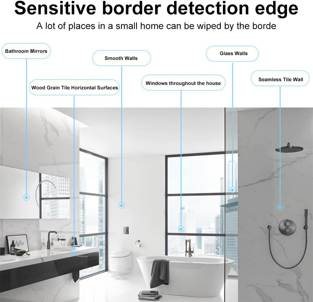 Window Cleaner Robot with Dual Water Spray, Automatic Window Cleaner Robot Smart Glass Washer with Anti-Falling Sensor,App Control,Suitable for Outdoor Indoor High Rise Windows Tiles (White+Green) image number 2