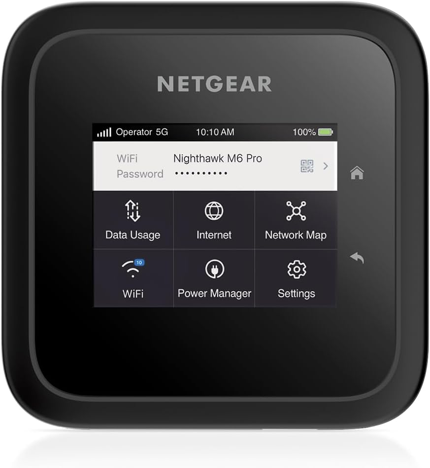 NETGEAR Nighthawk M6 Pro Mobile Hotspot 5G Mmwave, 8Gbps, Unlocked, Telstra, Optus, Vodafone, International Roaming 125 Countries, Wifi 6E, Portable Device for Travel, Modem Wireless Router (MR6550) image number 3