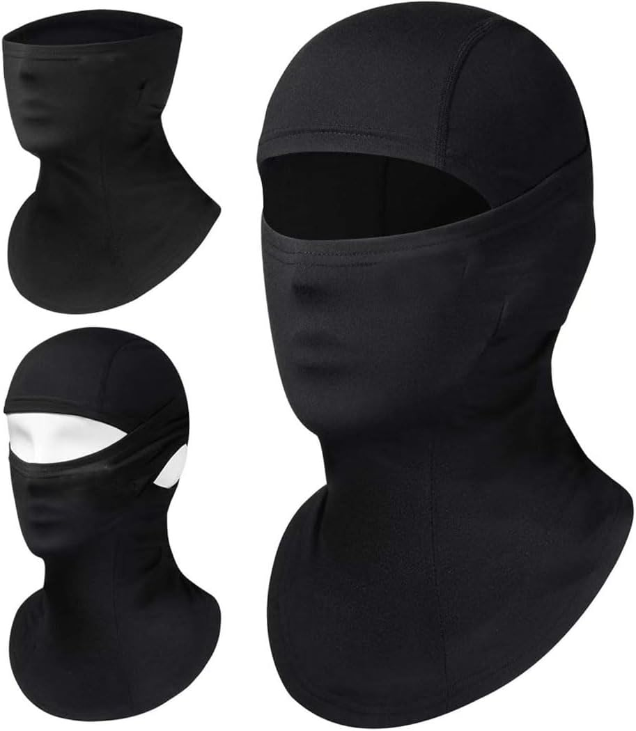Idopick Face Mask Ski Mask for Men & Women, Balaclava Ski Mask Winter Windproof Thermal Face Cover with Neck Gaiter for Snowboarding Motorcycling Outdoor Activities Black