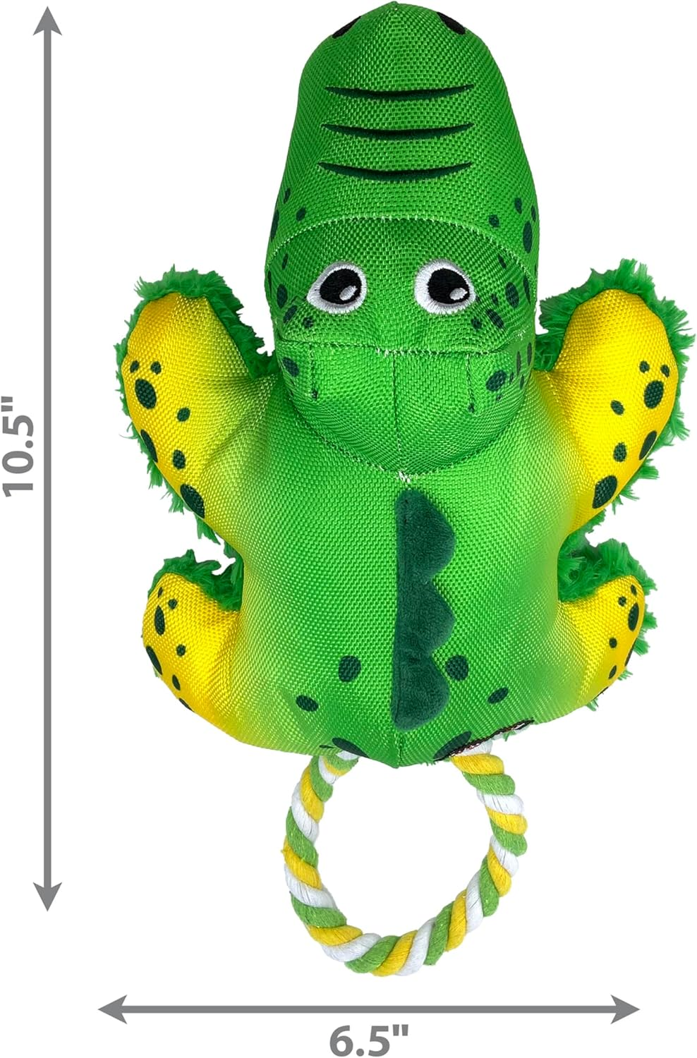 KONG Cozie Tuggz Alligator - Plush Dog Toy - for Small/Medium Dogs image number 4