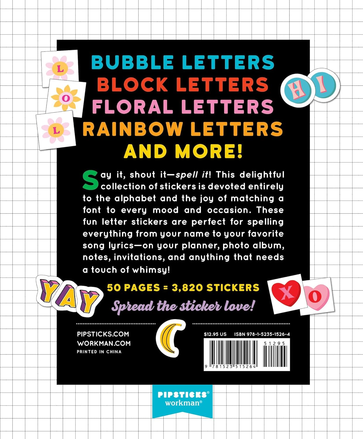 So. Many. Letter Stickers.: 3,820 Alphabet Stickers for Word Nerds image number 6