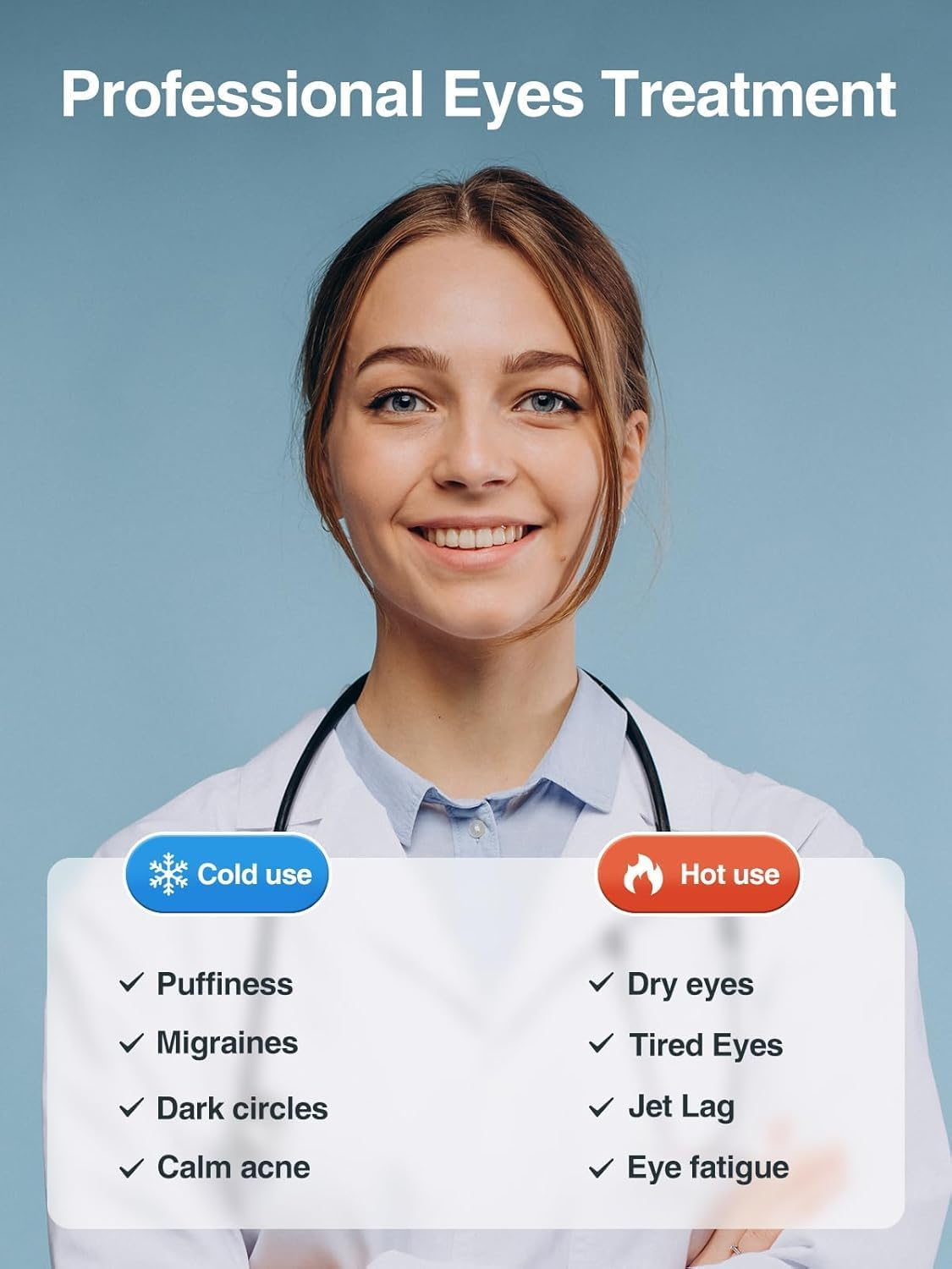 Lh-Blue Gel Eye Mask, 2 Pack Cooling Ice Sleeping Masks for Puffy Face Eyes for Men & Women, Cold & Warm Sleep Compress for Post Surgery, Puffiness, Allergies, Sinuses & Migraines- Blue