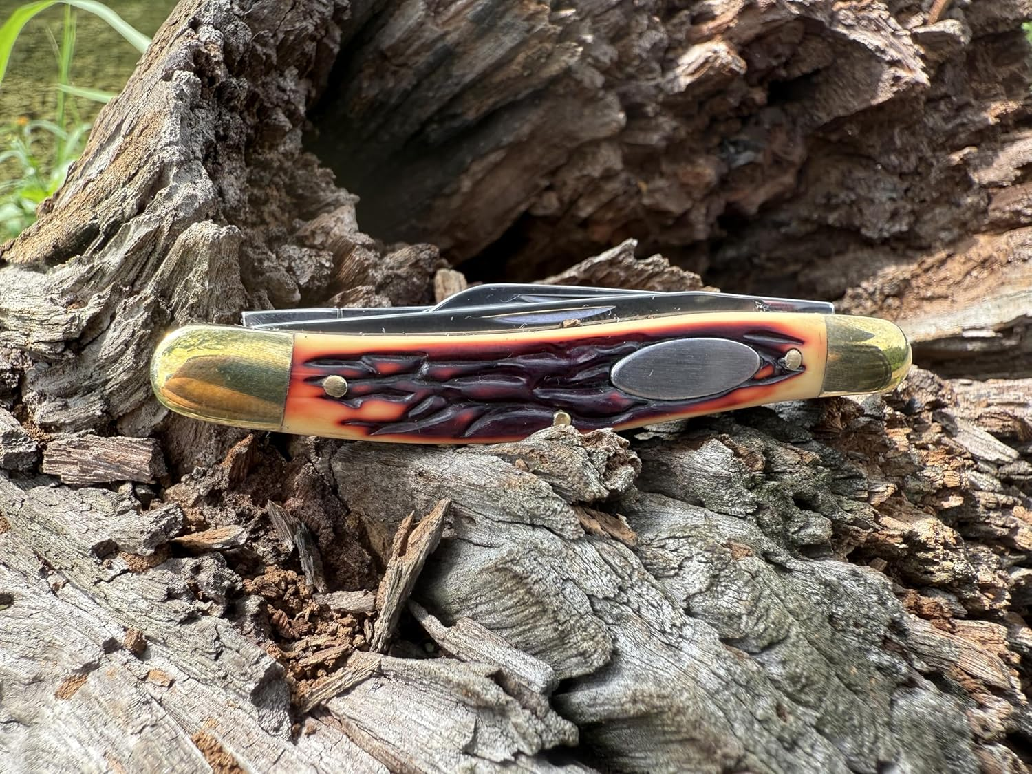 Dxzephious 440 Stainless Steel Folding Pocket Knife Outdoors Manual Knife,8.9Cm Overall,6Cm Stainless Steel Blades,Hunting,Camping image number 1