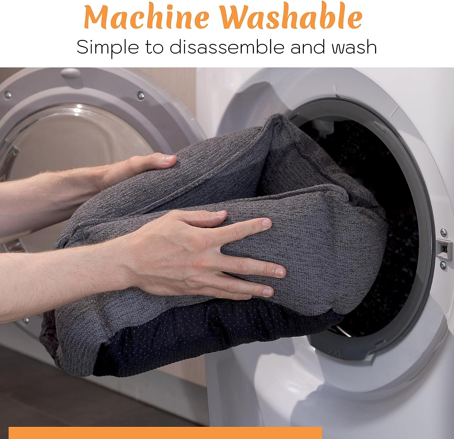 Small Dog Bed - Certipur-Us&reg; Certified Memory Foam, Plush Faux Fur and Jacquard Fabric with Anti-Slip Bottom, Easy-To-Clean Removable Cover image number 5