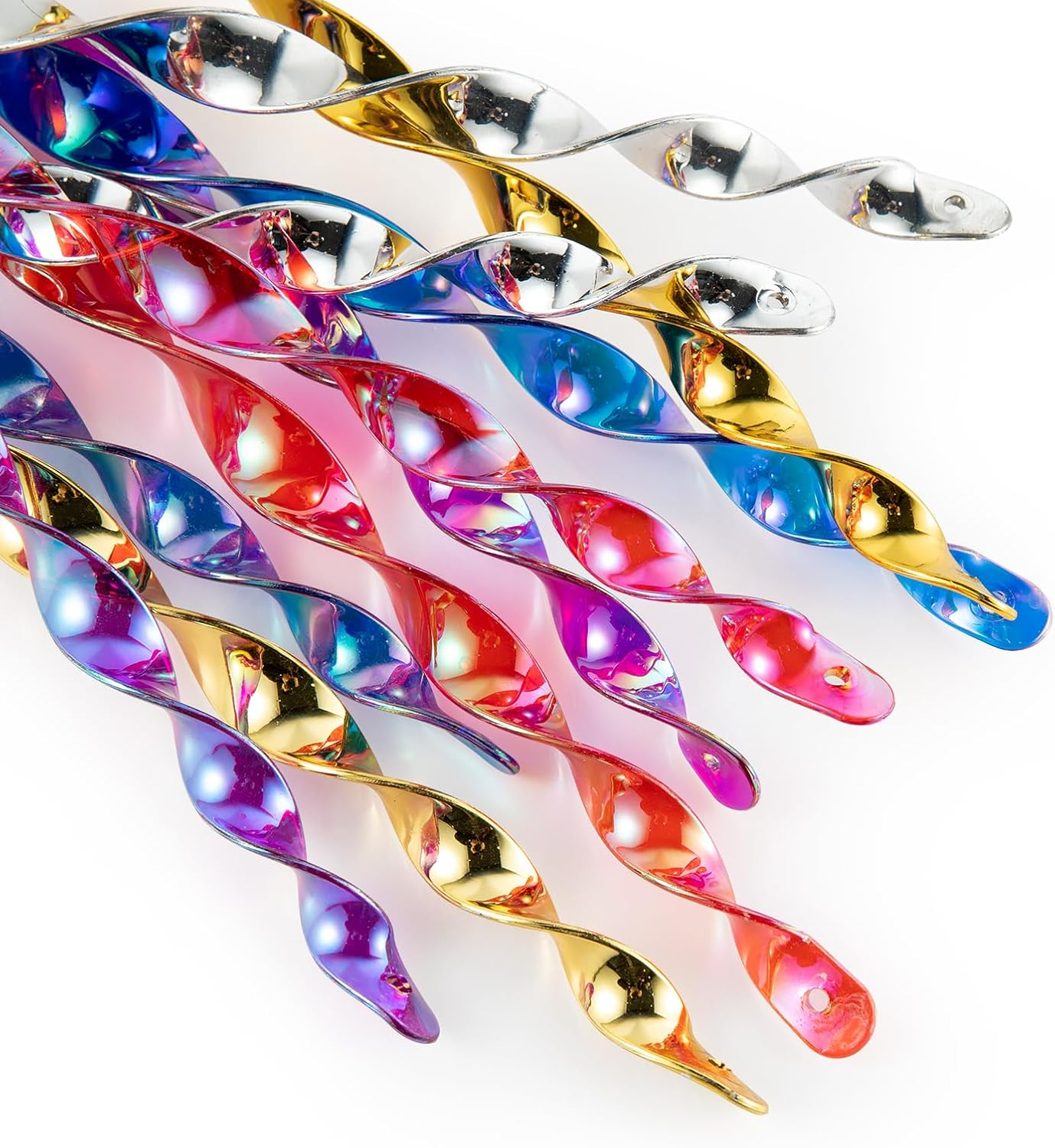 OFFO Large Bird Deterrent Scarer Rods, 40Cm(15.7 Inches) Reflective Bird Repellent Device Outdoor Bird Scarer to Keep Pigeon and Woodpecker Away from Garden or Yard, 10 Pcs,Silver