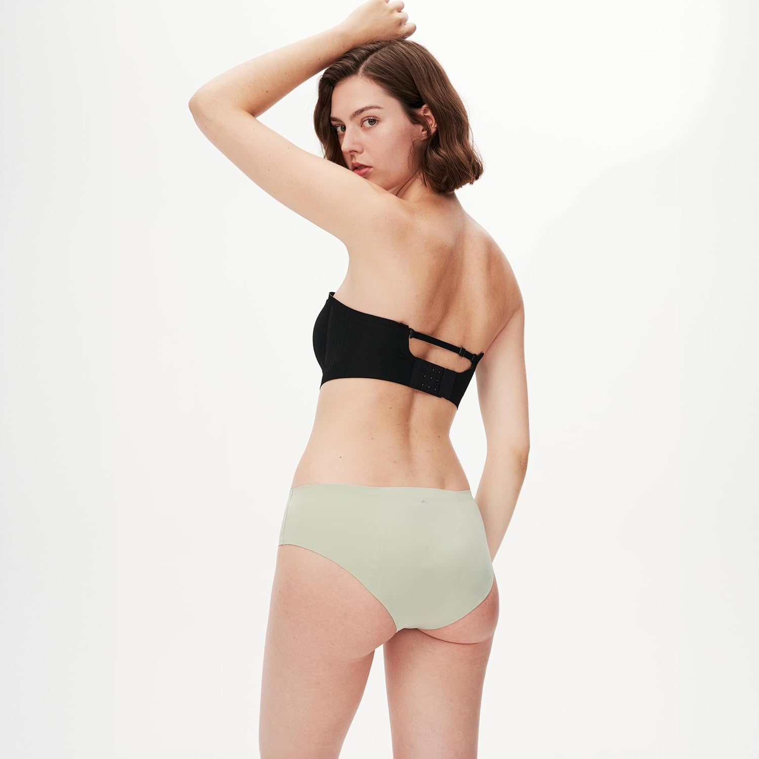 Seamless Mid Rise Period Underwear - Heavy Absorbency - Leakproof Period Undies - Discreet Reusable Menstrual Panties image number 2