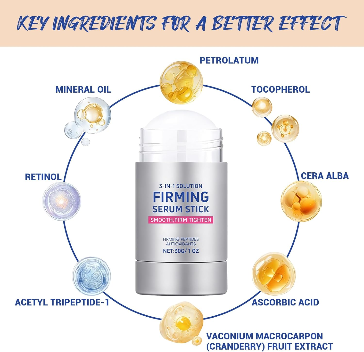 DAGEDA Firming Serum Stick, Smooth, Firm, Tighten Stick, Moisturizing and Nourishing Nature Skincare for All Skin Types, Improve Face Dullness, Reduce Fine Lines Hydrating Balm for Women image number 1