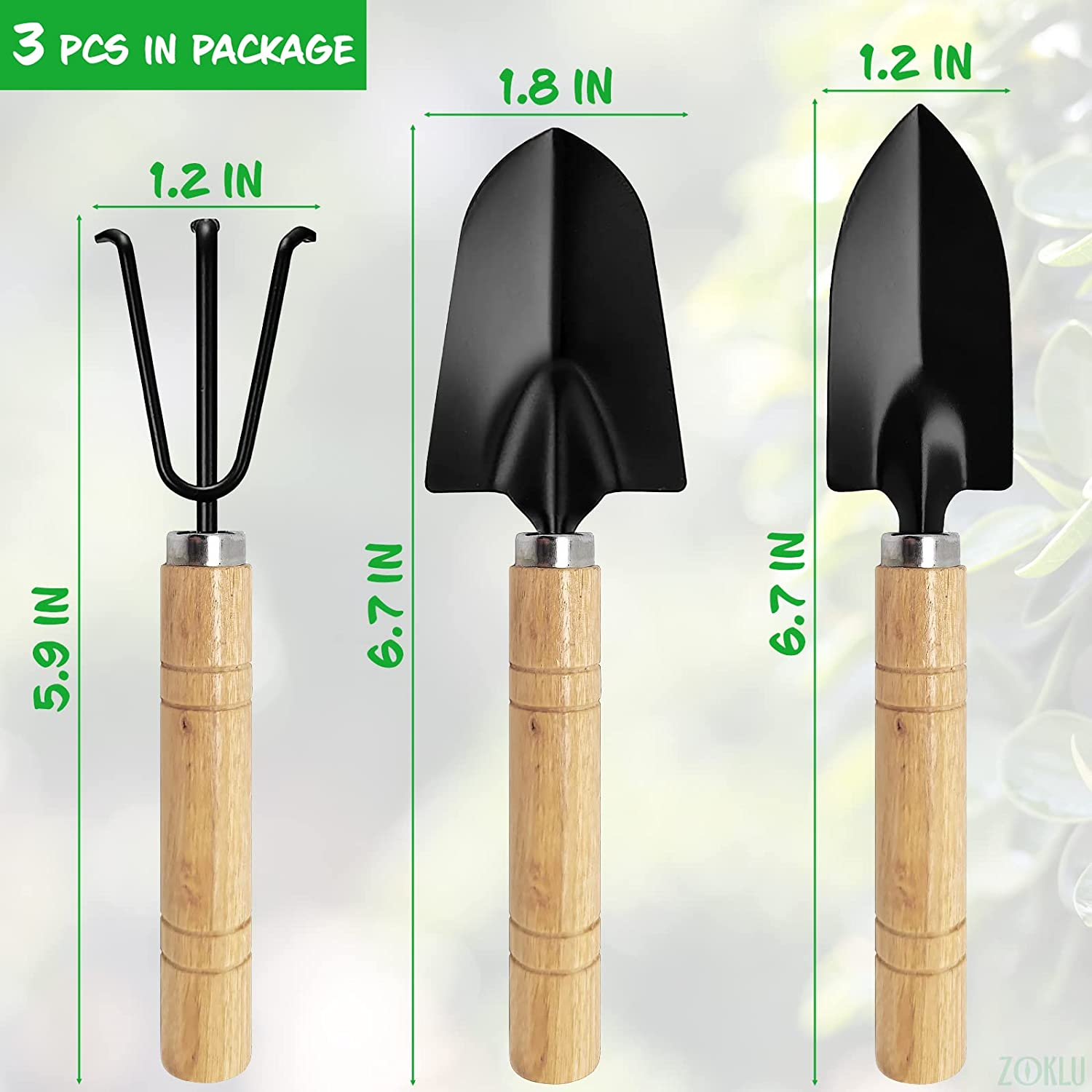 Hand Shovel for Gardening Trowel Garden Tool - Planting Tools Small Garden Rake Ergonomic Hand Tools Set Edging Shovel Indoor Plants Tools - Gardening Tools Heavy Duty Shovel Garden Tool Set image number 3