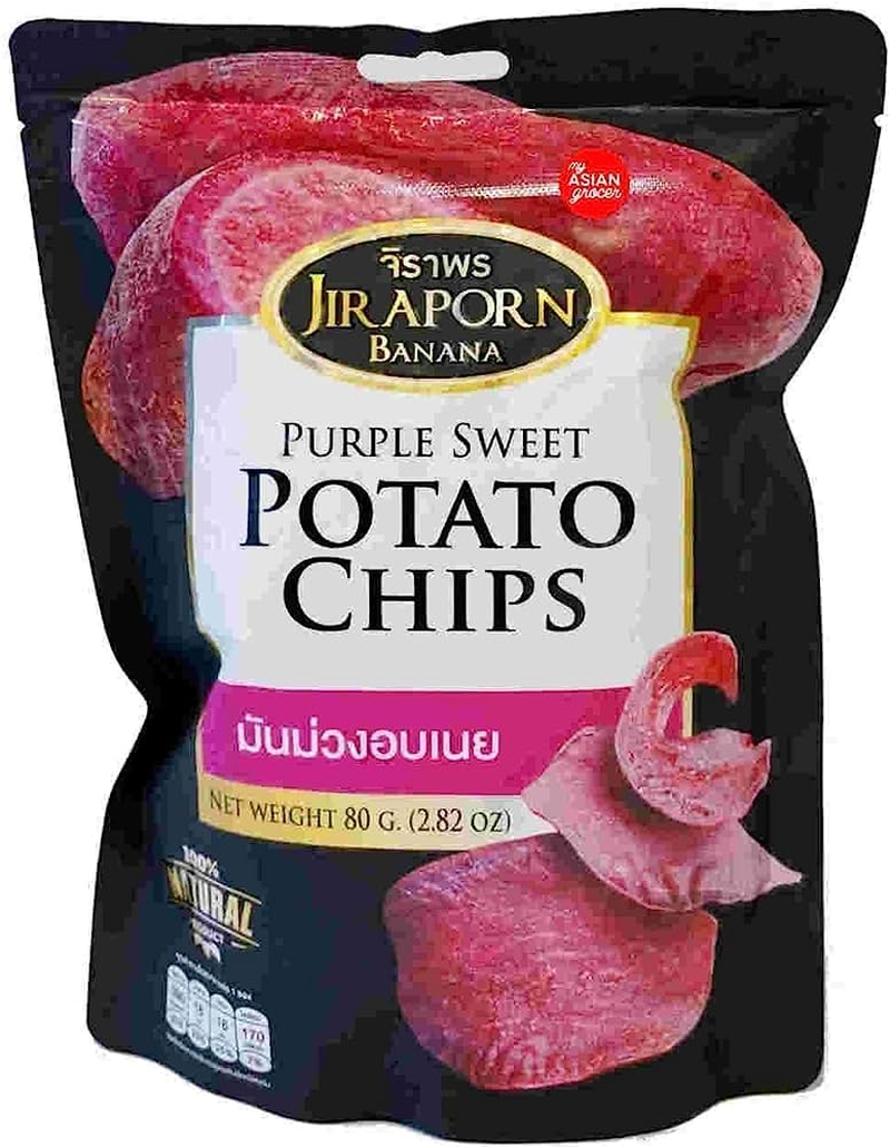Jiraporn Purple Sweet Potato Chips with Butter 80 G image number 3