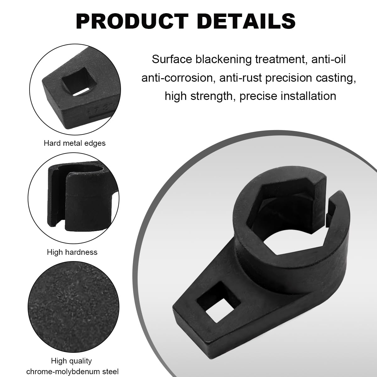 Oxygen Sensor Socket, 3/8-Inch Drive by 7/8-Inch 22Mm, Offset 6-Point, Automotive Oxygen Sensor Remover Tool image number 3