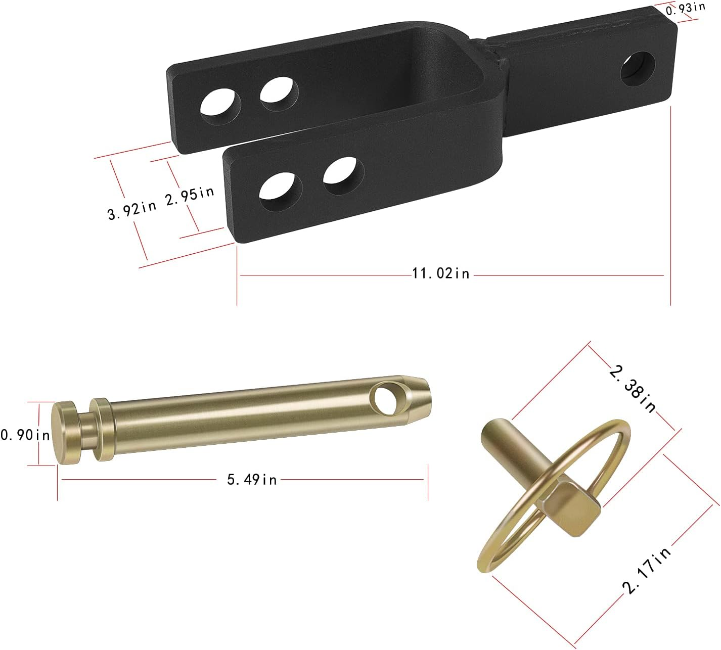 Versatile Quick Hitch Adapter Used to Adjust Top Link Bracket Movements for Category 1 Top Link image number 5