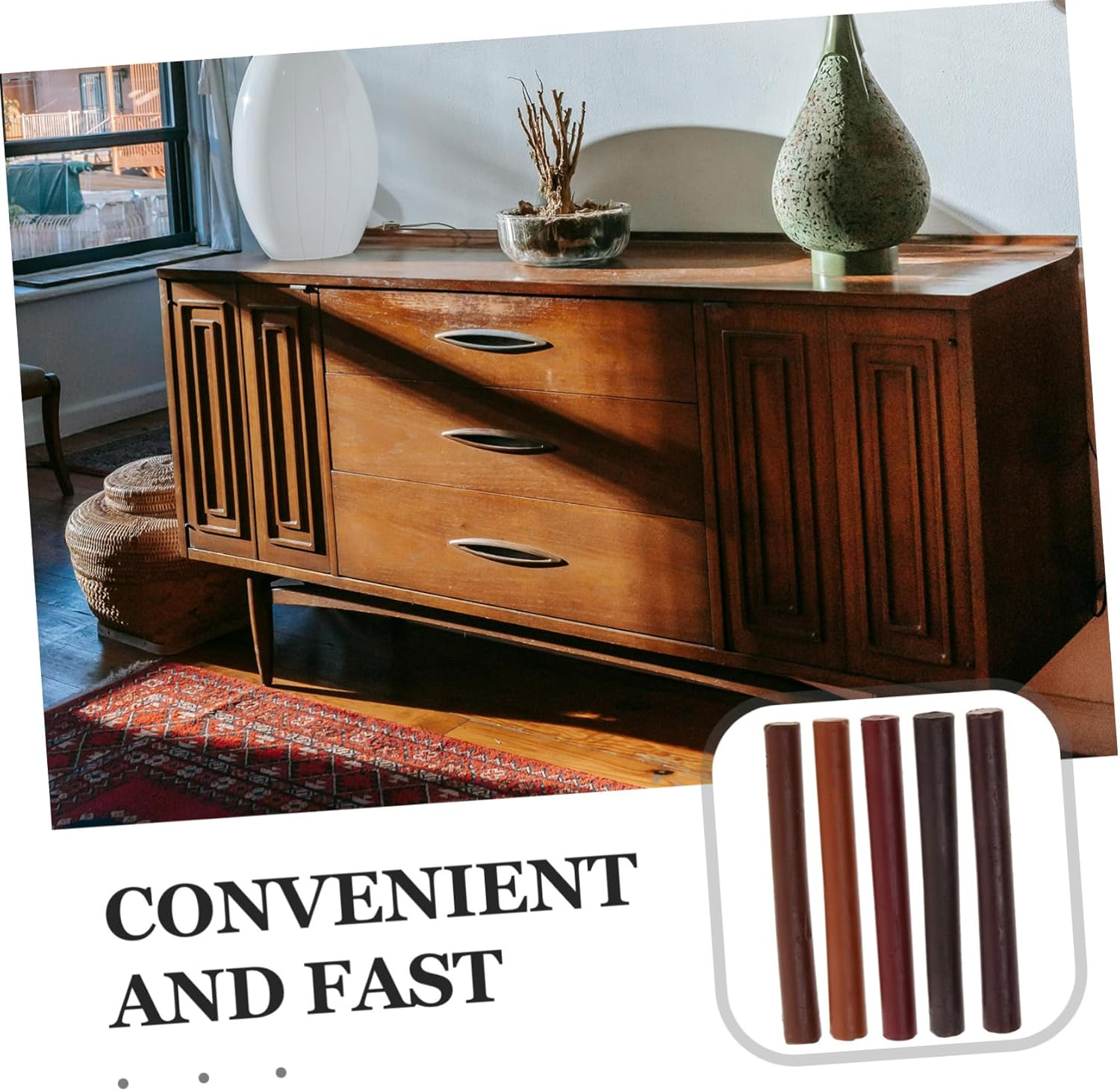 Outanaya 5Pcs Wood Scratch Repair Pens Furniture Touch-Up Markers Bulk White Touch-Up Paint image number 5