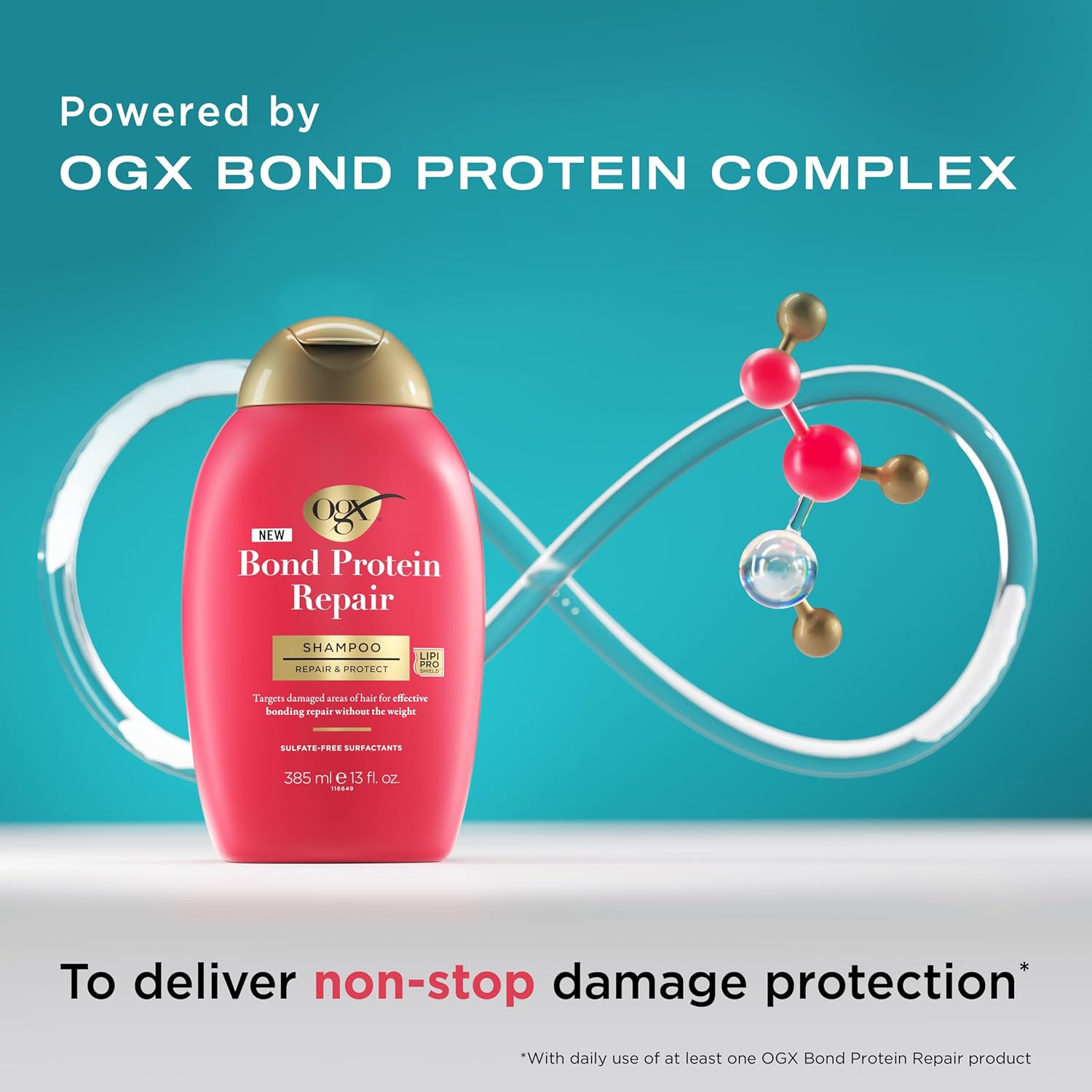 OGX Bond Protein Repair Shampoo 385 Ml image number 3