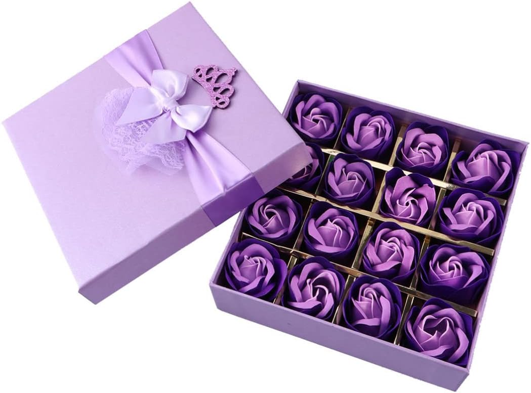 Minkissy 16Pcs Valentine Romantic Soap Artificial Roses for Wedding Decorations for Her image number 4