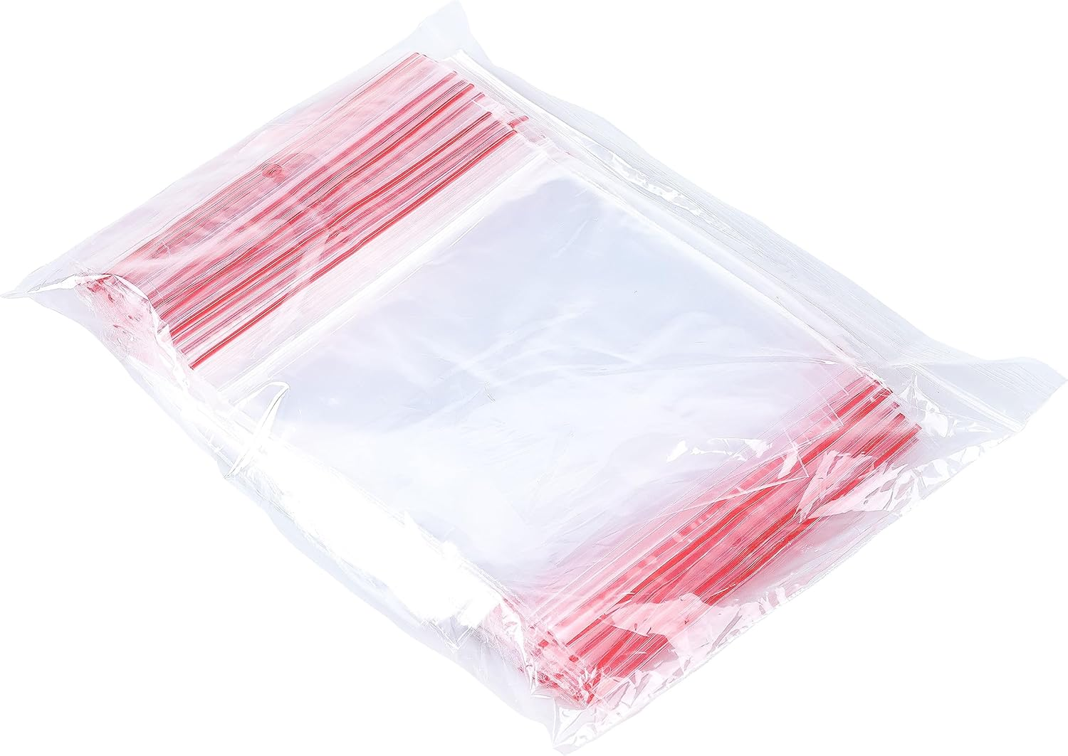 OFFICER PRODUCTS Zip Bags 15 X 25 Cm/Pack of 100 (1 Pack) / Transparent Crystal Clear/Ziplock Bag Zip Set/Zip Bag/Poly Bag/Made of Solid LDPE Film Food Safe