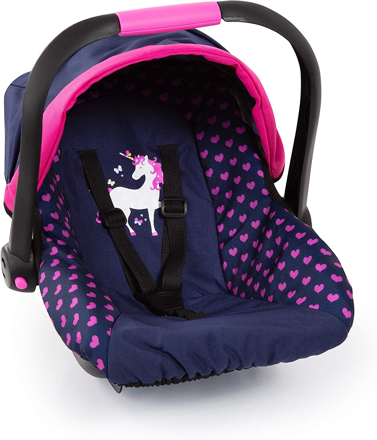Bayer Design Baby Doll Deluxe Car Seat with Canopy- Blue and Pink image number 6