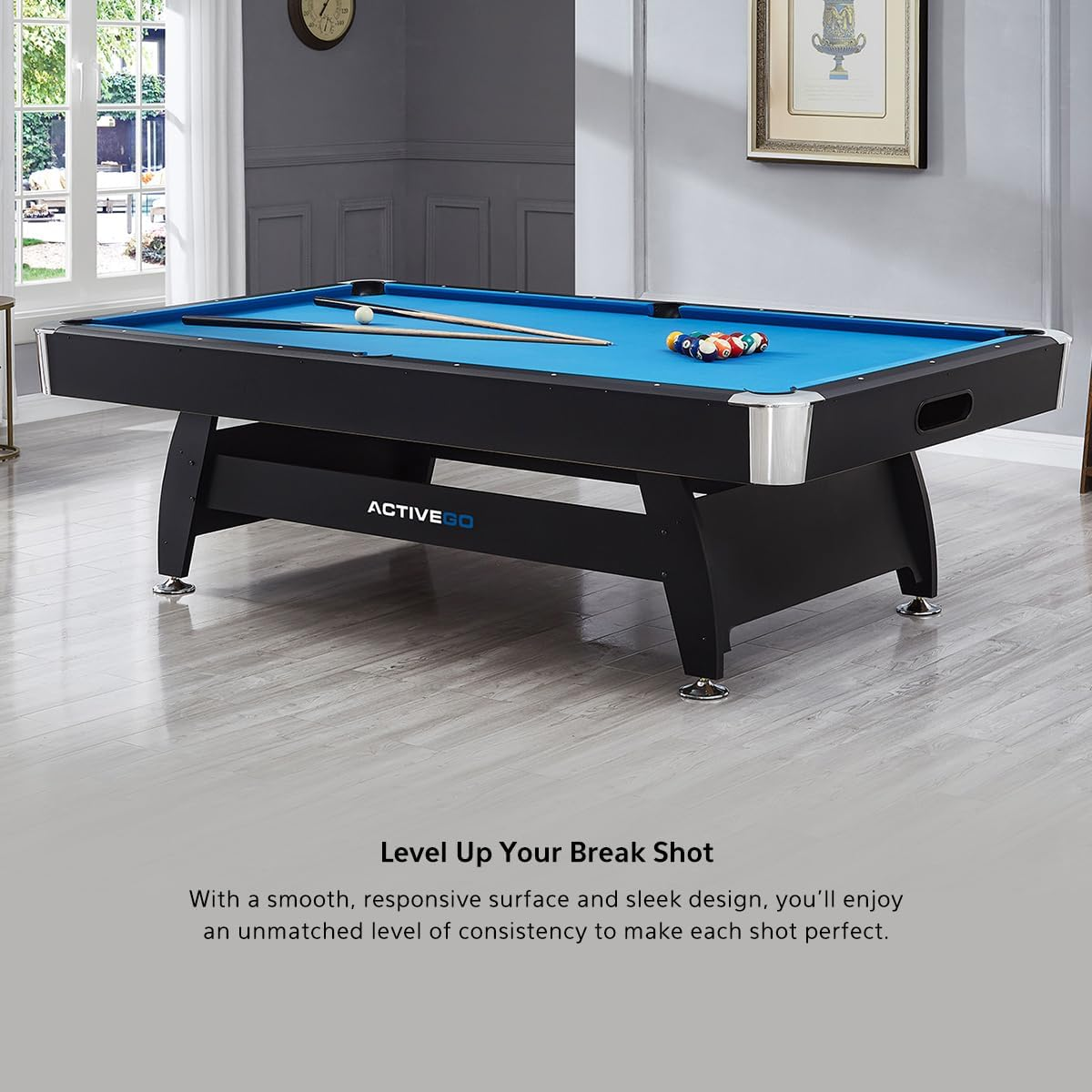 Activego Breakshot 8Ft Pool Table with 3-In-1 Pool, Tennis Table & Desk with Solid MDF Playing Surface & All Accessories Included image number 3