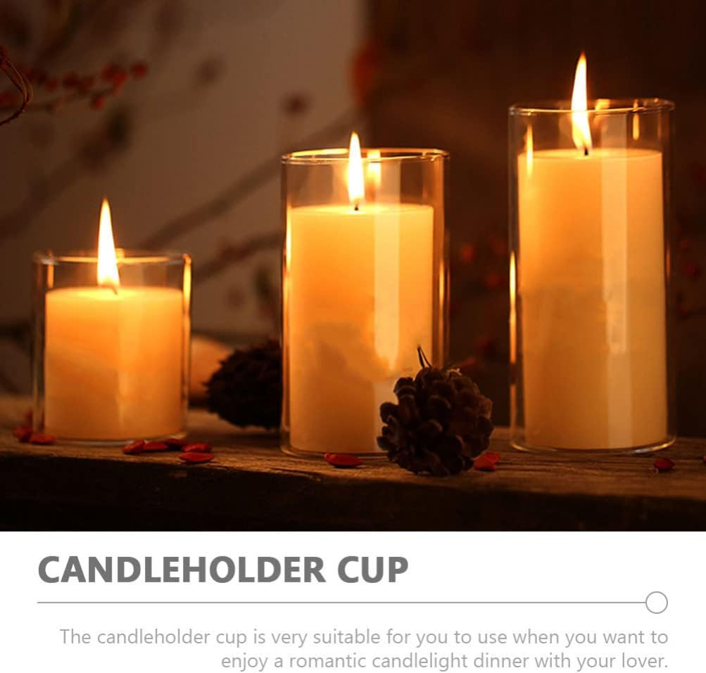 DOITOOL Glass Cylinder Vase Set of 9, Clear Glass Cylinder Vases for Centerpieces, Glass Hurricane Candle Holders for Pillar Candles, Floating Candle Vase for Wedding Decoration image number 1