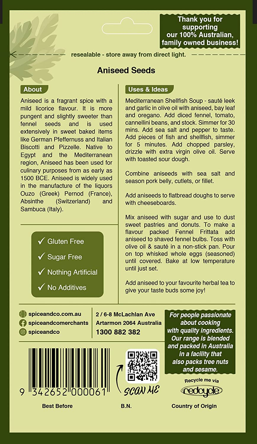 Spice & Co Aniseed Seeds 40 G