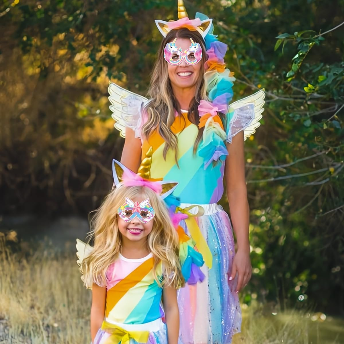 Levigo 8Pcs Unicorn Glasses Unicorn Creative Party Glasses Colourful Unicorn Paper Fun Glasses for Birthday Gifts Favours Photo Props image number 5