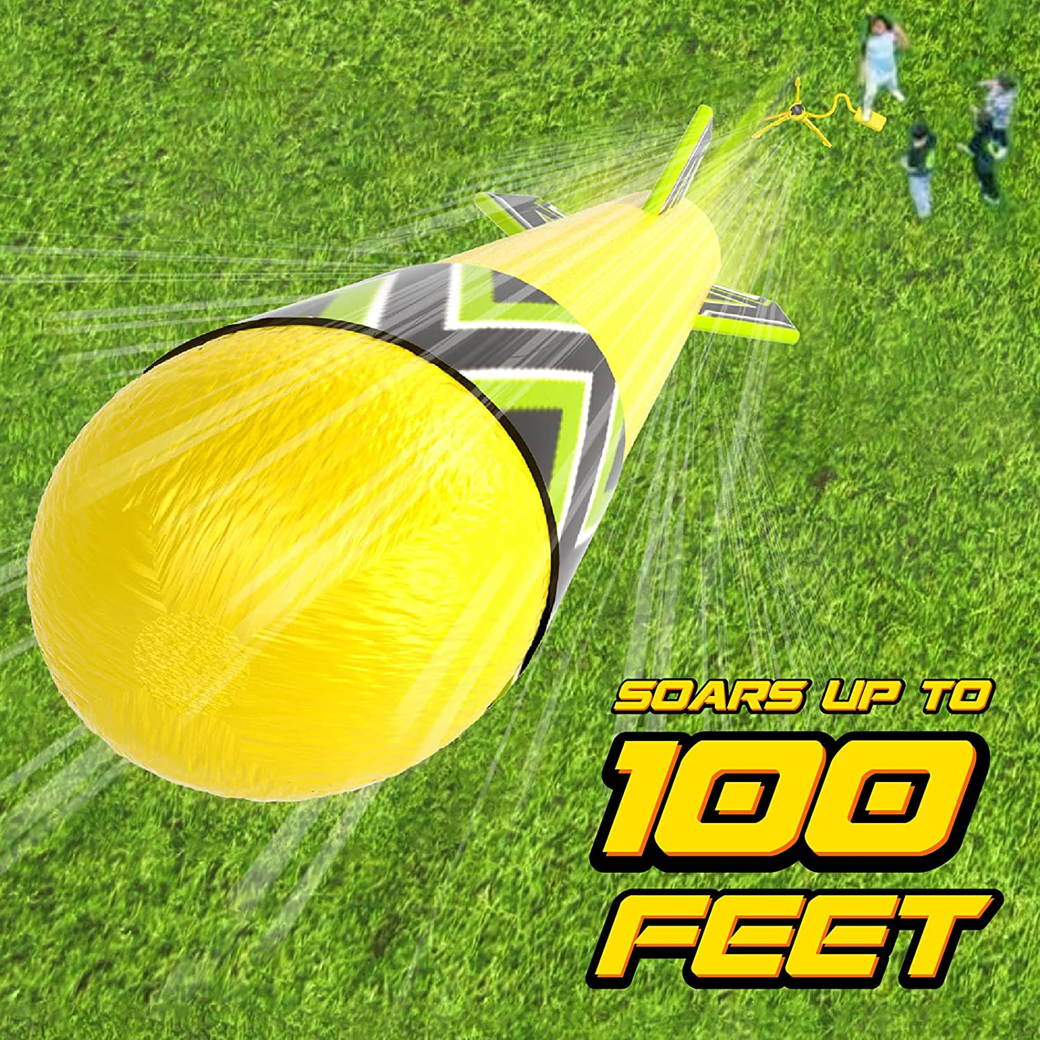 Jasonwell Toy Rocket Launcher for Kids Sturdy Stomp Launch Toys Fun Outdoor Toy for Kids Boys and Girls Age 5 6 7 8 9 10 Years Old with 6 Foam Rockets Gift image number 2